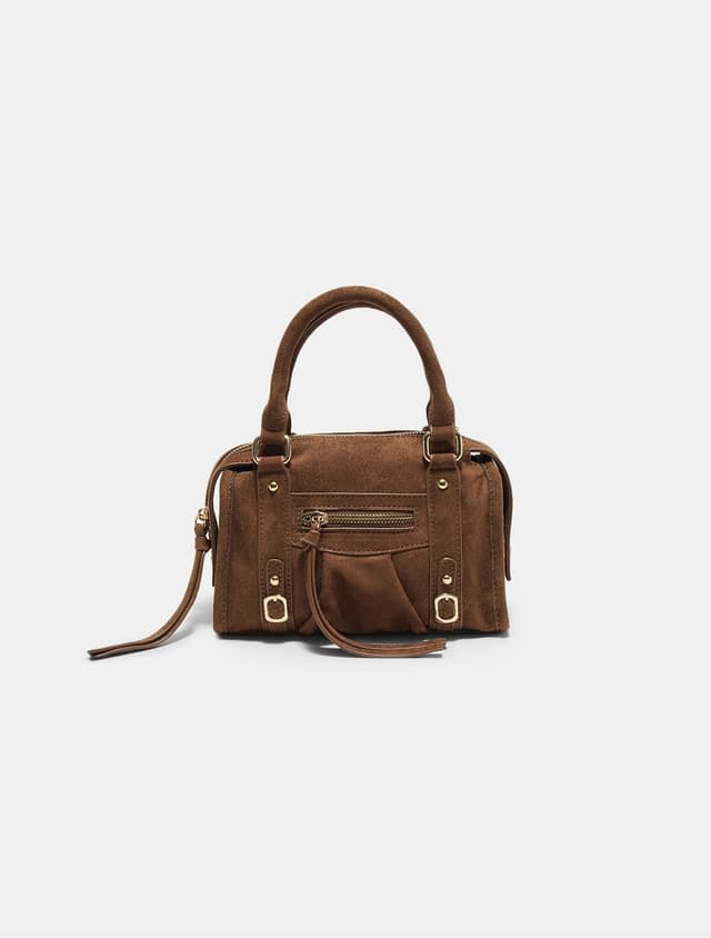 کیف زنانه Stradivarius بولینگ با بند کراسبادی و زیپ کیف زنانه Stradivarius بولینگ با بند کراسبادی و زیپ