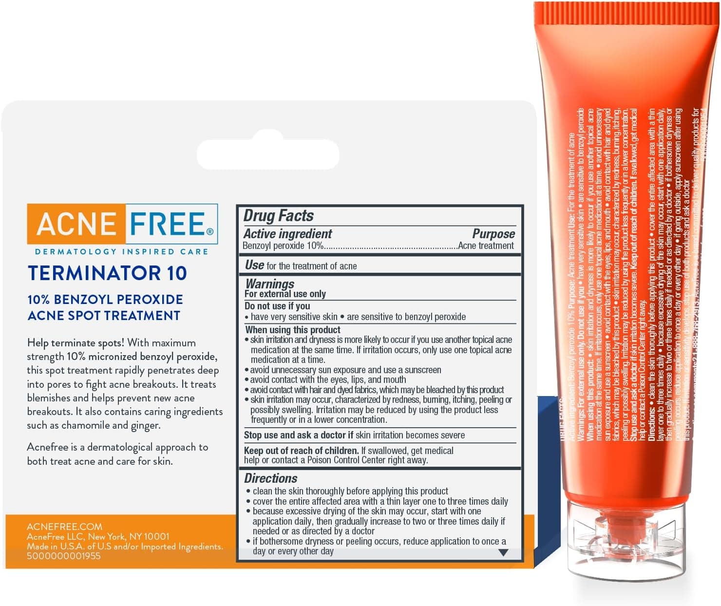 کرم درمان موضعی آکنه AcneFree Terminator 10 حاوی بنزوئیل پروکسید 10%، 1 Ounce بسته 1 عددی کرم درمان موضعی آکنه AcneFree Terminator 10 حاوی بنزوئیل پروکسید 10%، 1 Ounce بسته 1 عددی