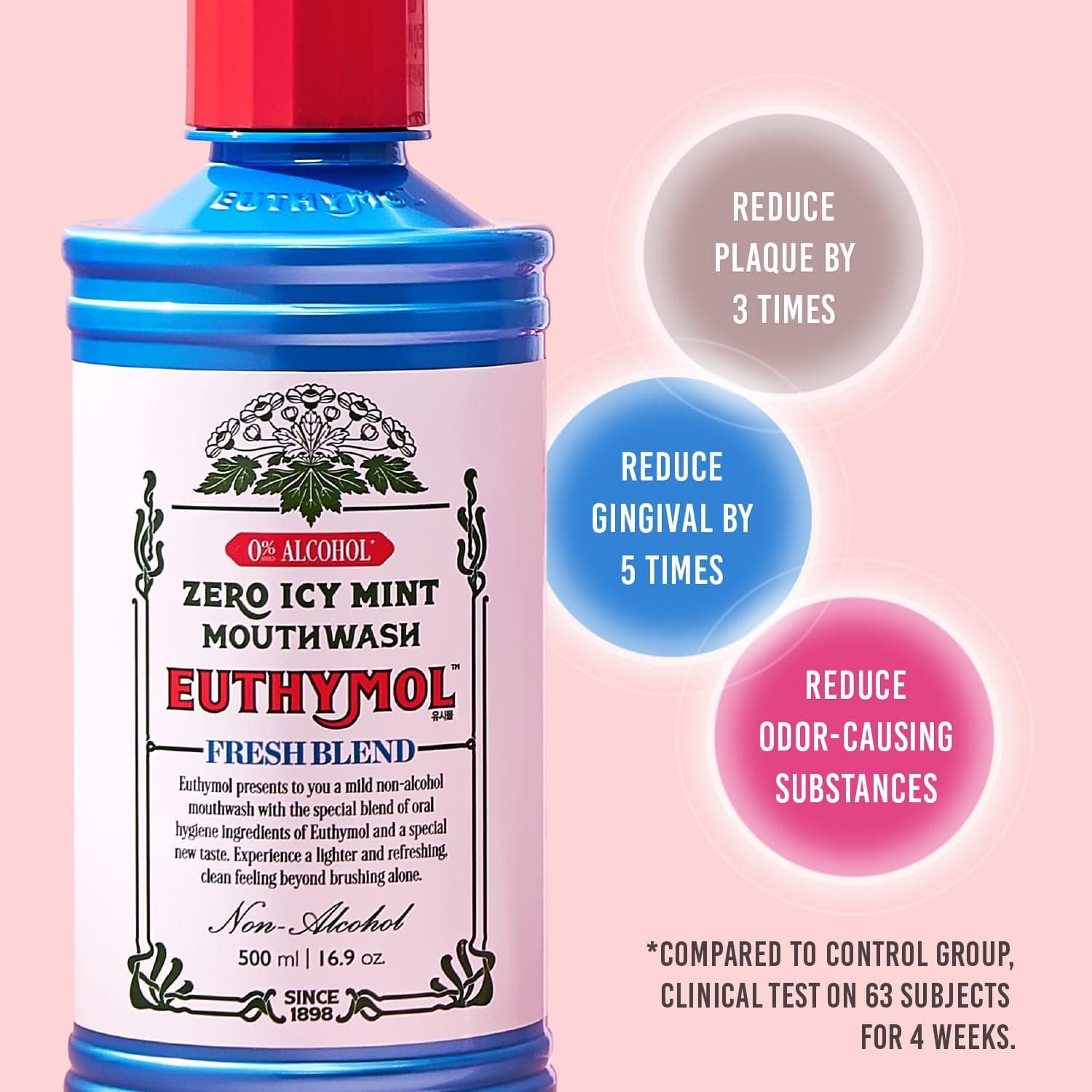 دهان شویه Euthymol Original 500ml بدون فلوراید و بدون الکل دهان شویه Euthymol Original 500ml بدون فلوراید و بدون الکل