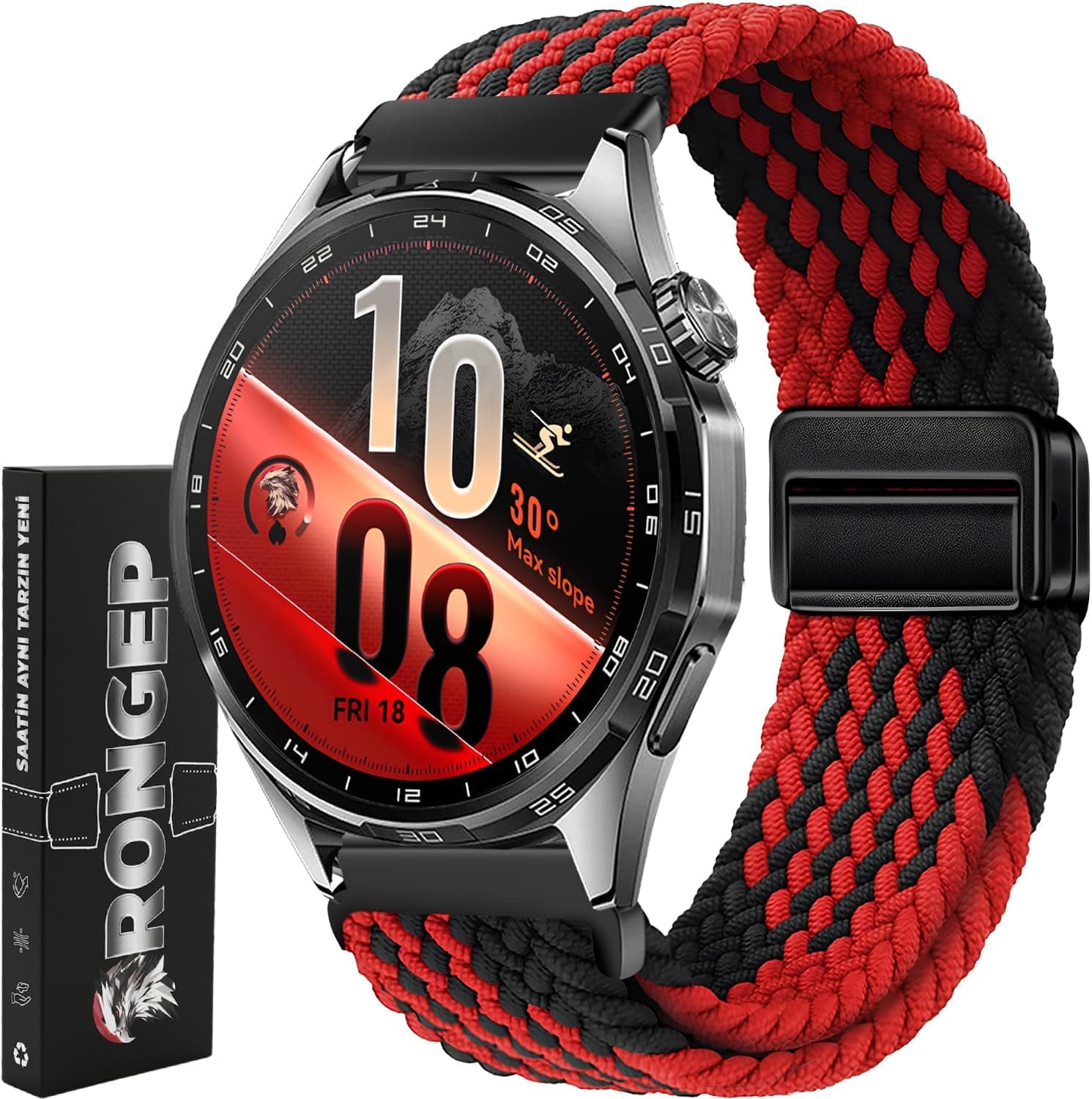 بند ساعت Rongep Örgü Loop سازگار با Huawei، 22mm، پارچه کشی ضدتعریق با سگک مغناطیسی، 46mm مدل GT7/GT7 Pro/GT6/6 Pro/Runner 2/GT5/5 Pro/GT4/GT3 بند ساعت Rongep Örgü Loop سازگار با Huawei، 22mm، پارچه کشی ضدتعریق با سگک مغناطیسی، 46mm مدل GT7/GT7 Pro/GT6/6 Pro/Runner 2/GT5/5 Pro/GT4/GT3
