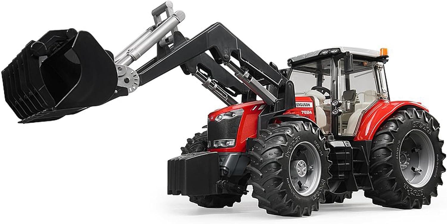 تراکتور Bruder Massey Ferguson 7624 با لودر جلو مدل 03047 تراکتور Bruder Massey Ferguson 7624 با لودر جلو مدل 03047