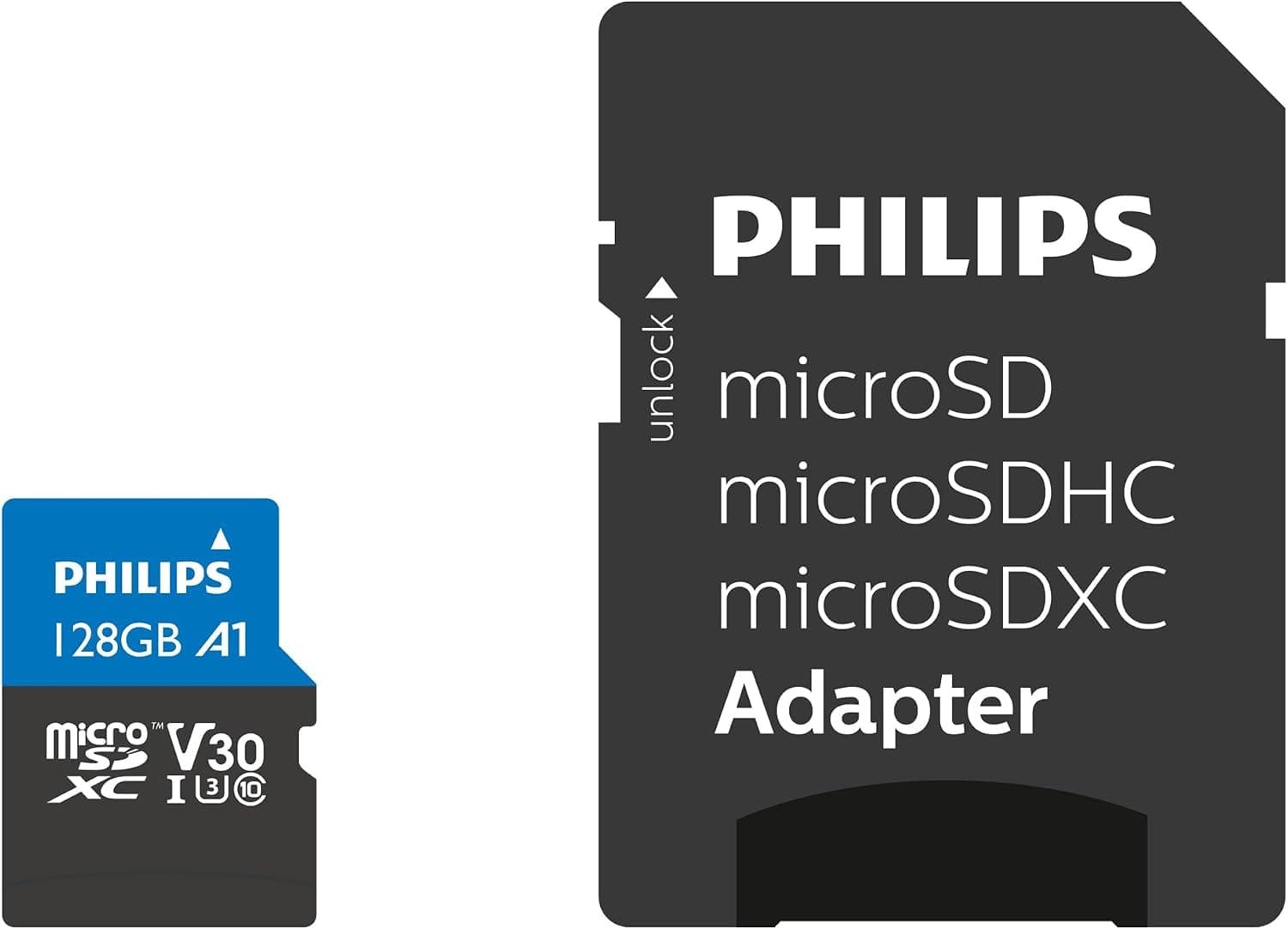 کارت حافظه microSDXC PHILIPS Ultra Pro 128 GB + آداپتور SD سرعت خواندن تا 100 MB/s کلاس UHS-I U3 A1 V30 کارت حافظه microSDXC PHILIPS Ultra Pro 128 GB + آداپتور SD سرعت خواندن تا 100 MB/s کلاس UHS-I U3 A1 V30