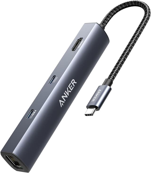 هاب USB C Anker 6 در 1 با PD، اترنت و HDMI 4K PowerExpand هاب USB C Anker 6 در 1 با PD، اترنت و HDMI 4K PowerExpand