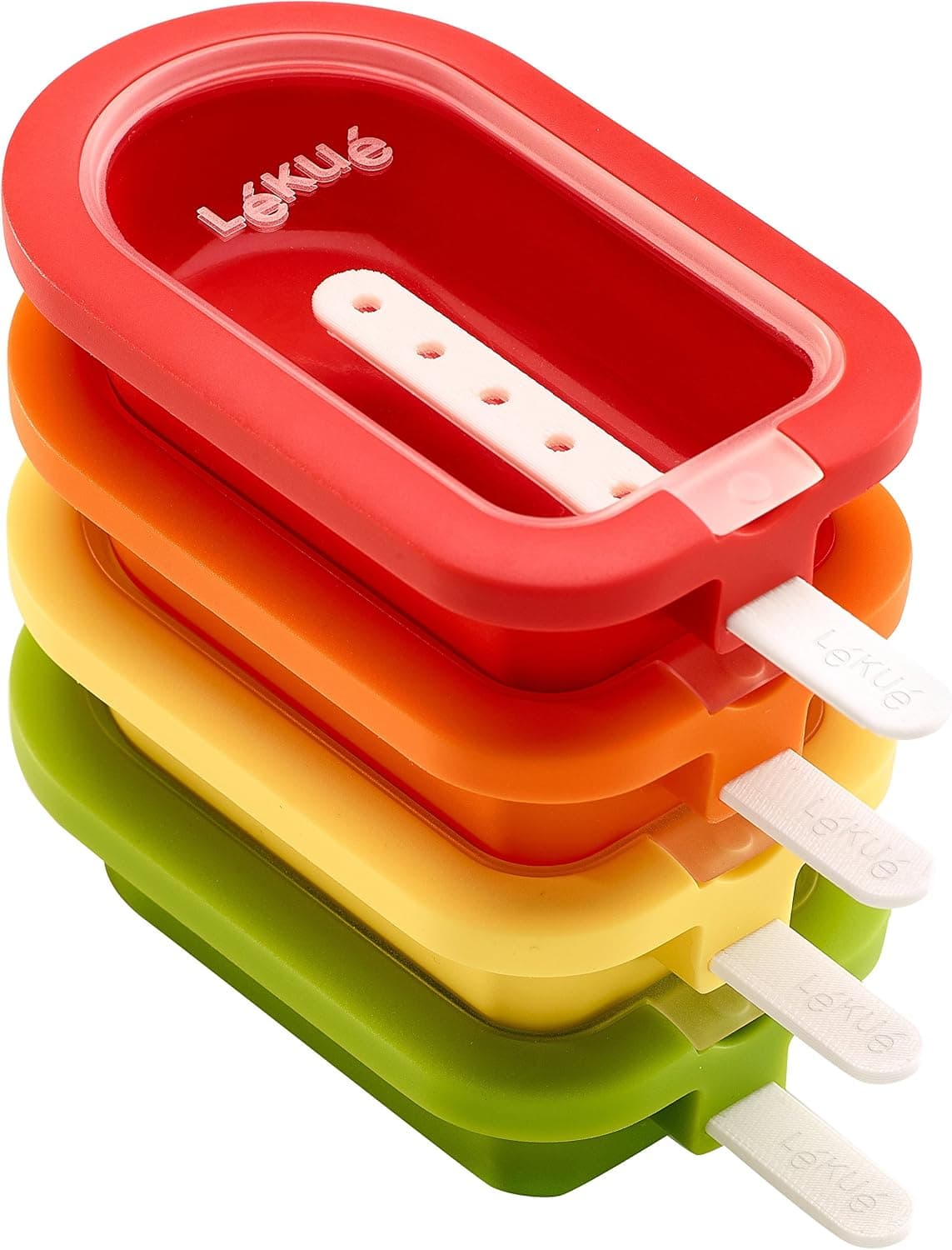 قالب بستنی یخی 4 عددی Lékué کلاسیک قابل چیدن روی هم قرمز و زرد 16.5 x 7.5 x 2.6 cm قالب بستنی یخی 4 عددی Lékué کلاسیک قابل چیدن روی هم قرمز و زرد 16.5 x 7.5 x 2.6 cm