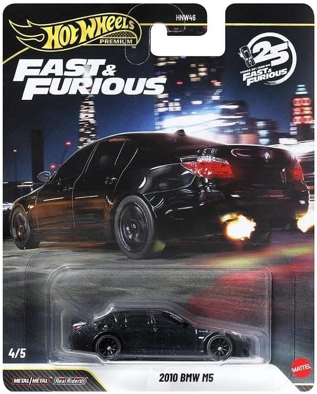 ماشین اسباببازی Hot Wheels سری Premium ویژه 25 سالگی Fast & Furious مدل 2010 BMW M5 HNW46 - JHW62 ماشین اسباببازی Hot Wheels سری Premium ویژه 25 سالگی Fast & Furious مدل 2010 BMW M5 HNW46 - JHW62