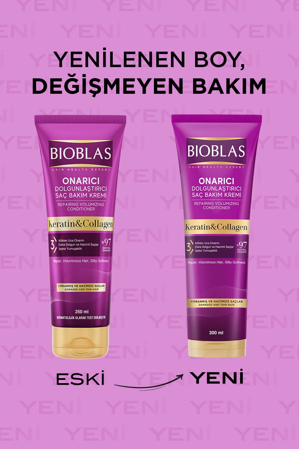کرم مراقبت مو Bioblas کراتین و کلاژن ترمیمکننده حجمدهنده موهای نازک و آسیبدیده 300ml کرم مراقبت مو Bioblas کراتین و کلاژن ترمیمکننده حجمدهنده موهای نازک و آسیبدیده 300ml