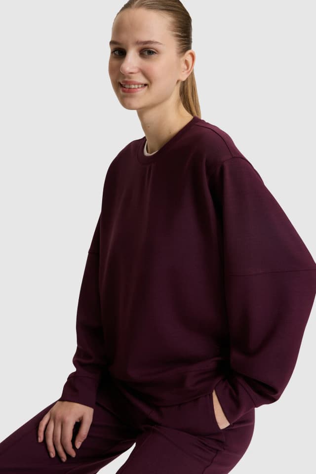 سوئیشرت زنانه U.S. Polo Assn. زرشکی مدل 50329067-VR180 سوئیشرت زنانه U.S. Polo Assn. زرشکی مدل 50329067-VR180