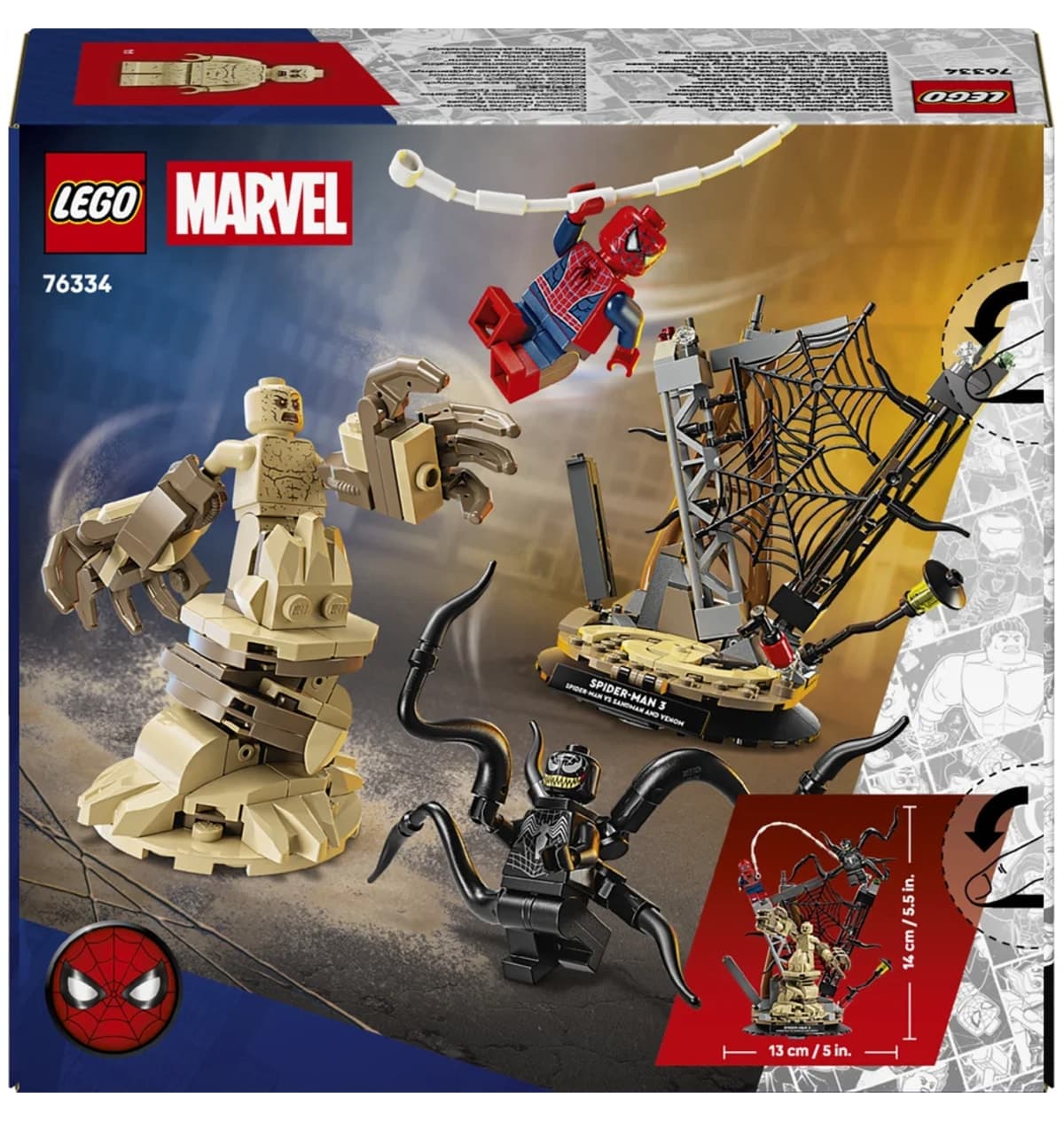 لگو Marvel نبرد افسانهای Spider-Man علیه Sandman مدل 76334 201 قطعه لگو Marvel نبرد افسانهای Spider-Man علیه Sandman مدل 76334 201 قطعه