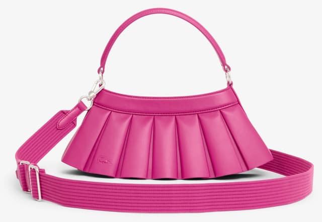 کیف دوشی زنانه Lacoste چرمی صورتی مدل H Lenglen کیف دوشی زنانه Lacoste چرمی صورتی مدل H Lenglen