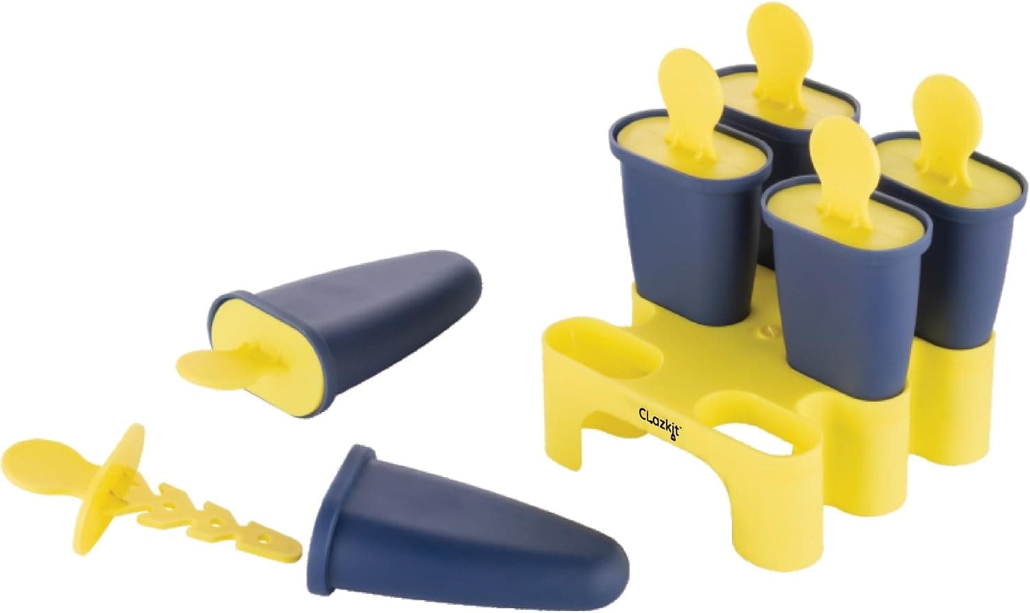 قالب بستنی یخی Clazkit پلاستیکی قابل استفاده مجدد 6 عددی چندرنگ 10×10×10 mm قالب بستنی یخی Clazkit پلاستیکی قابل استفاده مجدد 6 عددی چندرنگ 10×10×10 mm