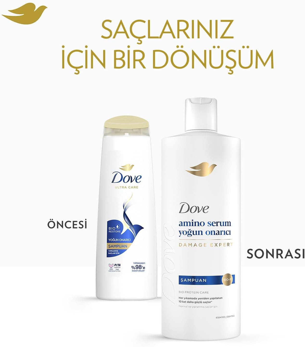 شامپو Dove ترمیمکننده فشرده Amino Serum 600 ml شامپو Dove ترمیمکننده فشرده Amino Serum 600 ml