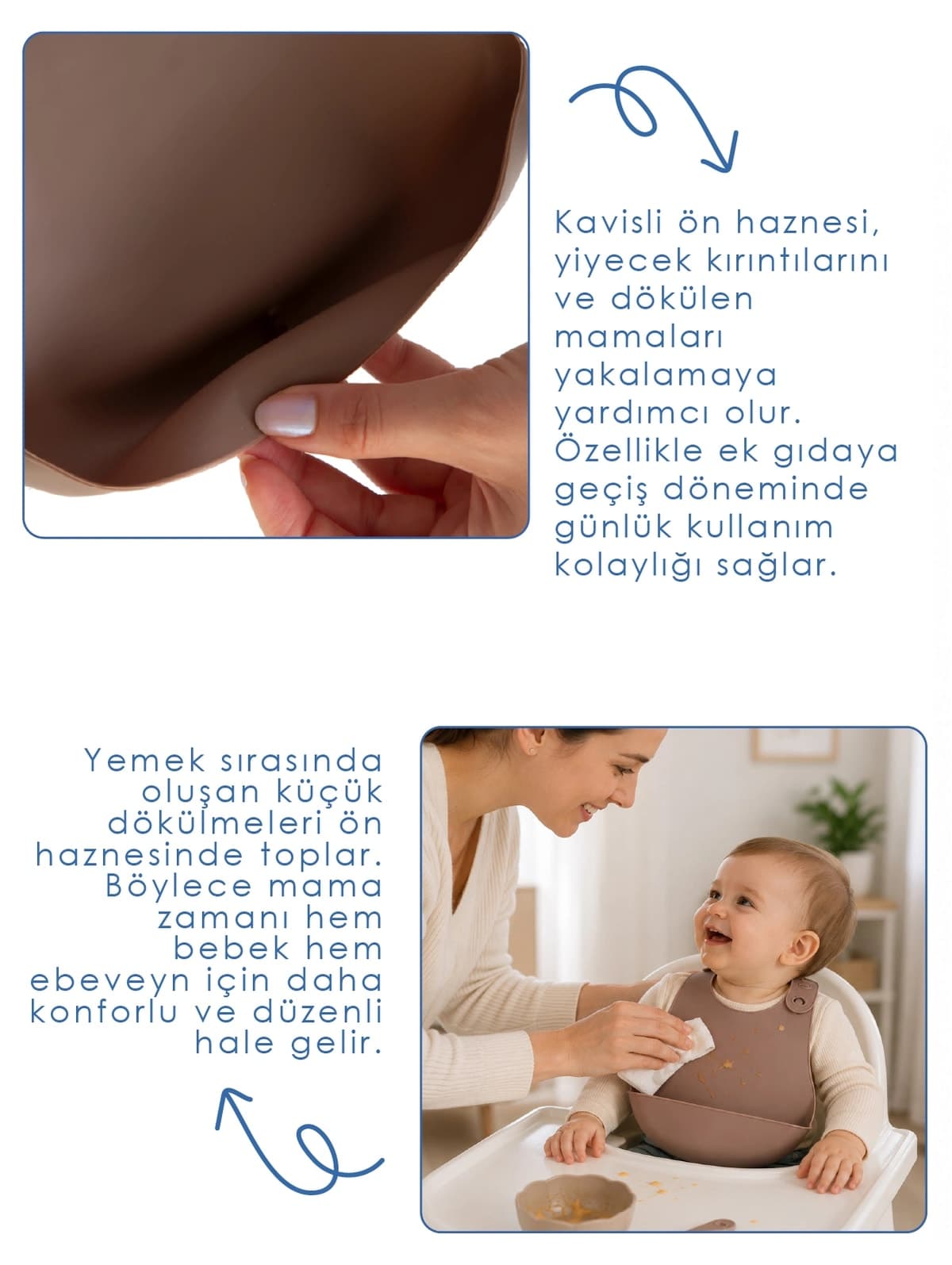 پیشبند سیلیکونی غذای کودک Babyjem مینی رنگ لته پیشبند سیلیکونی غذای کودک Babyjem مینی رنگ لته