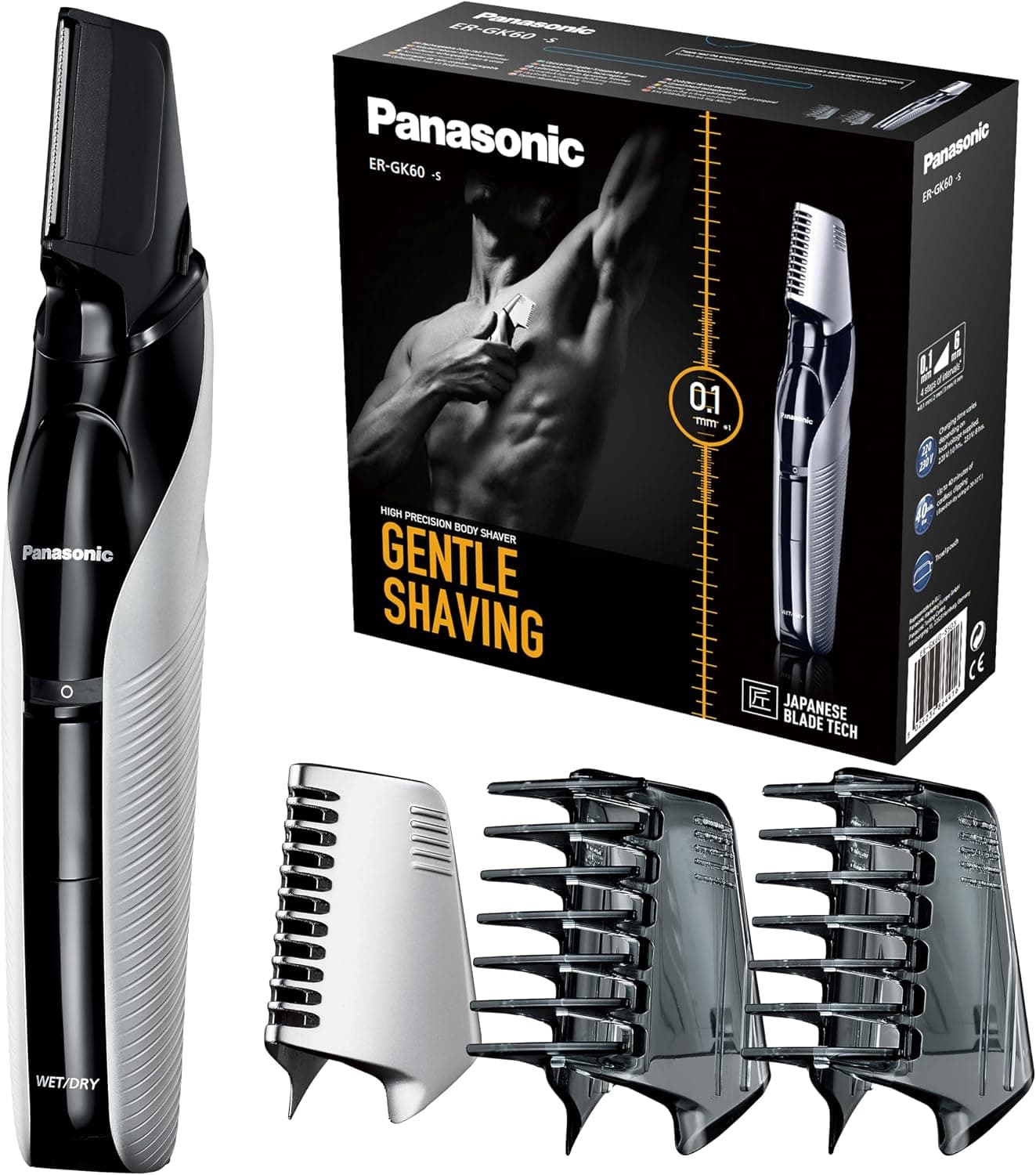 تریمر بدن مردانه Panasonic اصلاح تر و خشک ۳ ضمیمه مدل Er Gk60 تریمر بدن مردانه Panasonic اصلاح تر و خشک ۳ ضمیمه مدل Er Gk60