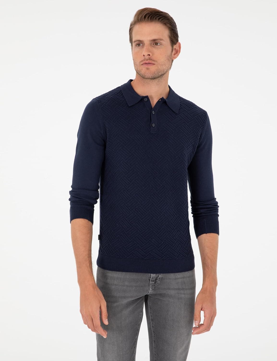 پلیور مردانه Pierre Cardin سرمهای مدل 50300521-VR033 پلیور مردانه Pierre Cardin سرمهای مدل 50300521-VR033