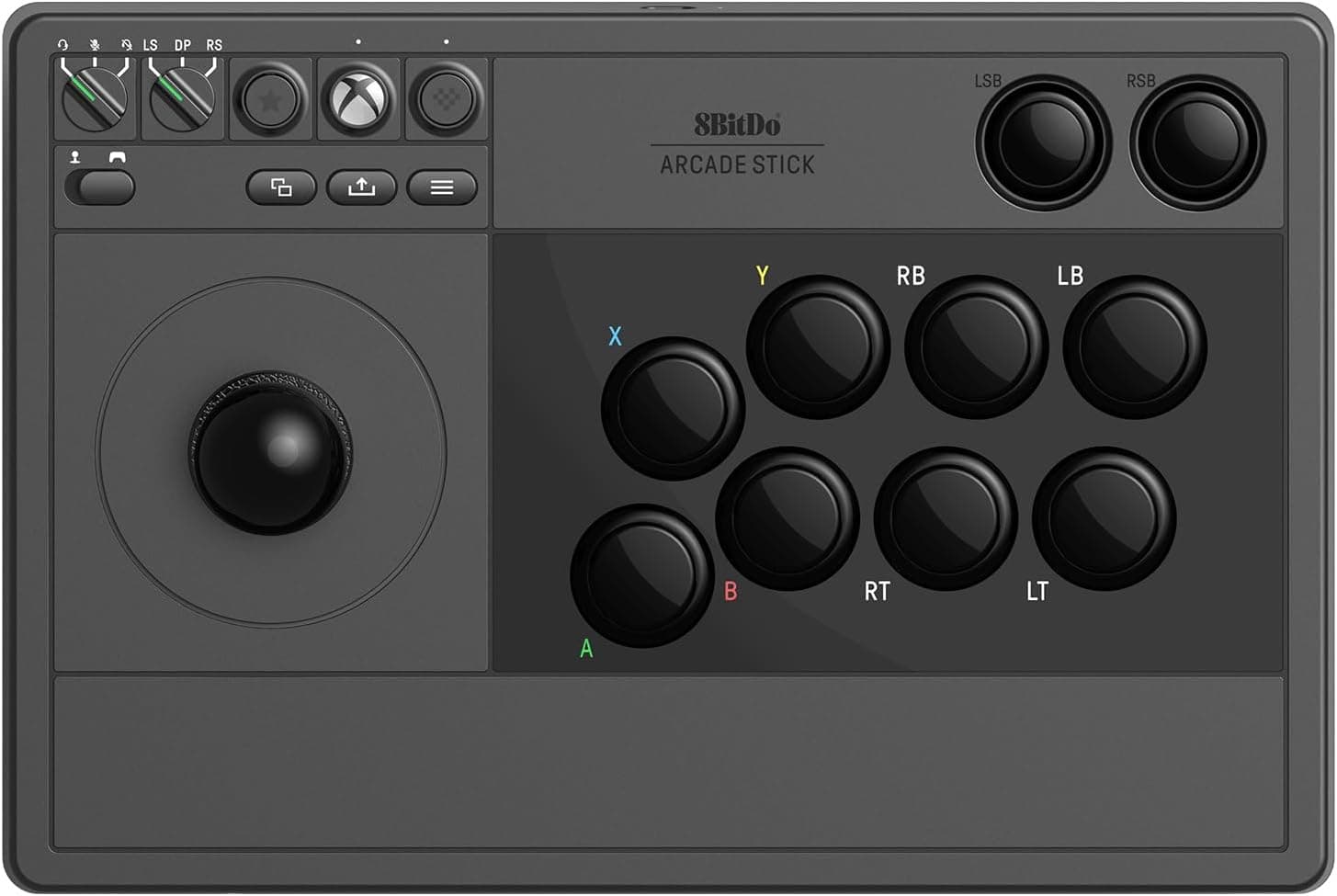 دسته بازی آرکید بیسیم 8BitDo با جک صوتی 3.5mm، دکمه قطع میکروفون و نگاشت جویاستیک برای Xbox Series X|S، Xbox One و Windows 10 مدل مشکی دسته بازی آرکید بیسیم 8BitDo با جک صوتی 3.5mm، دکمه قطع میکروفون و نگاشت جویاستیک برای Xbox Series X|S، Xbox One و Windows 10 مدل مشکی