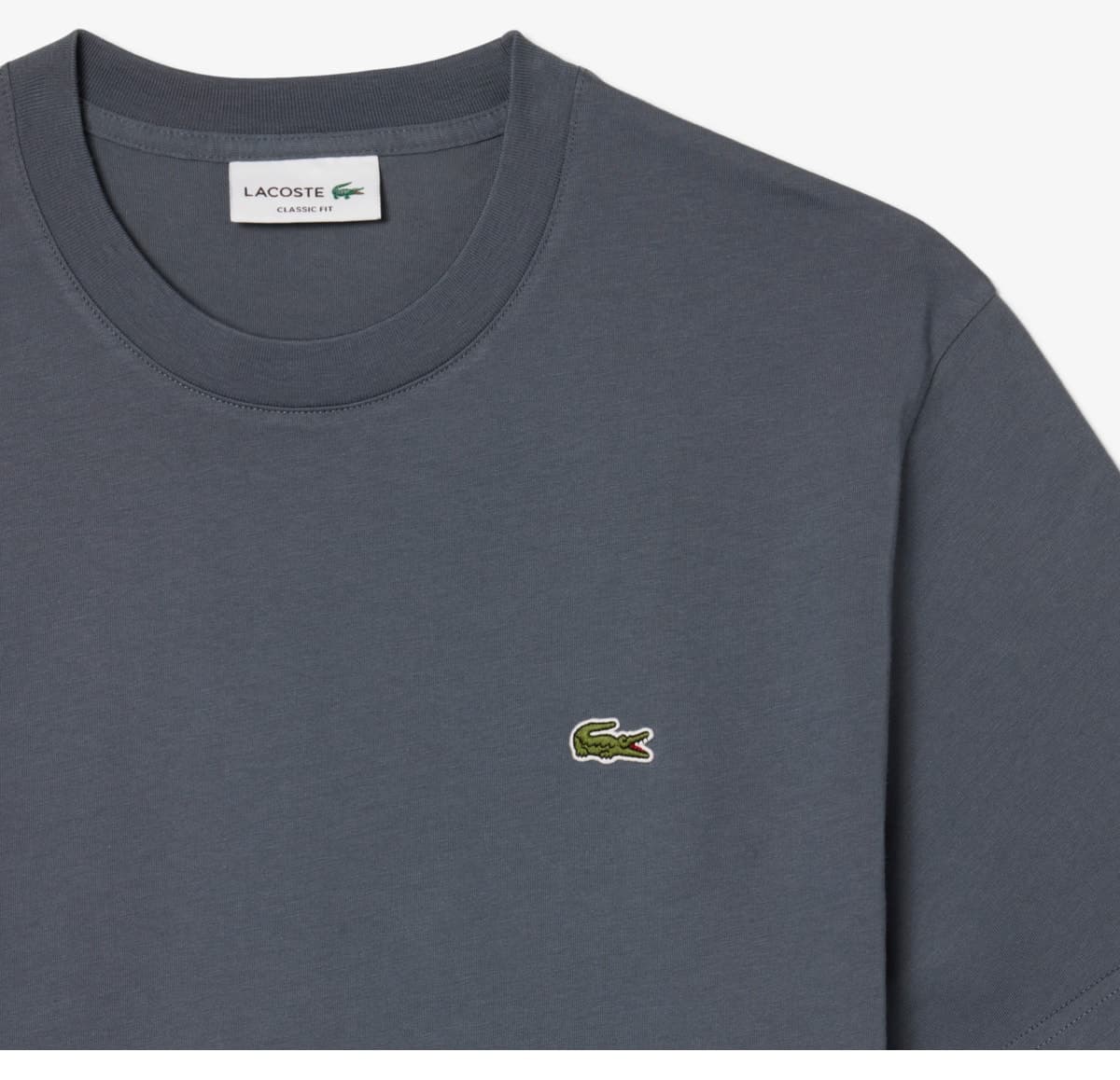 تیشرت مردانه Lacoste یقه گرد فیت کلاسیک خاکستری تیره تیشرت مردانه Lacoste یقه گرد فیت کلاسیک خاکستری تیره