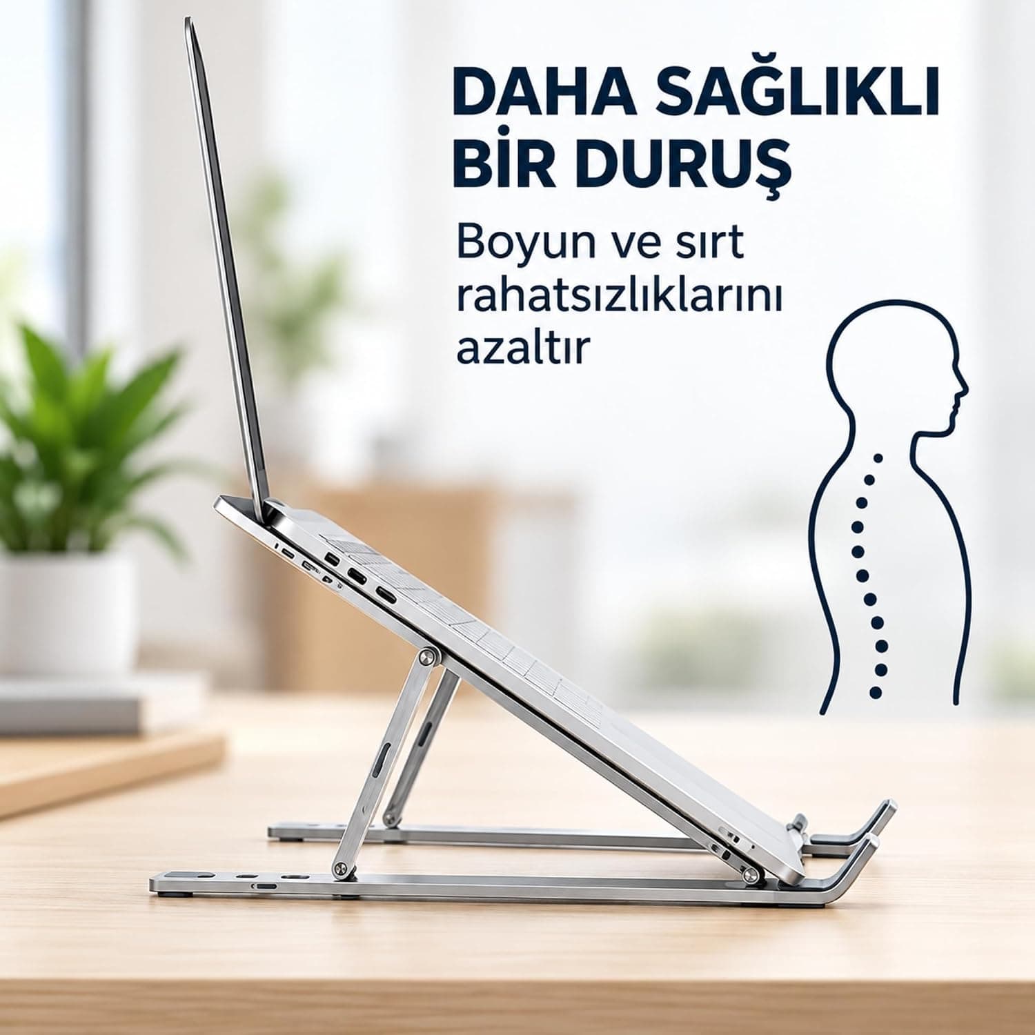 پایه نگهدارنده لپتاپ آلومینیومی coverzone تاشو و قابل تنظیم 7 حالته پایه نگهدارنده لپتاپ آلومینیومی coverzone تاشو و قابل تنظیم 7 حالته
