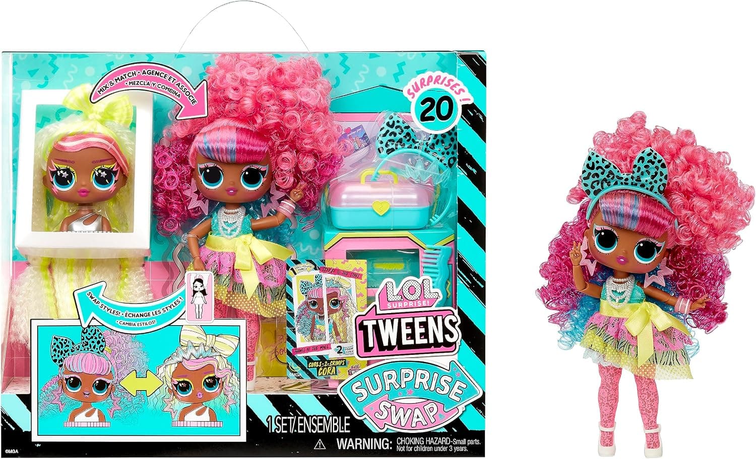 عروسک مد LOL Tweens L.O.L. Surprise! مدل Braids-2-Waves Winnie همراه با سر حالتدهی مو و اکسسوری، مناسب کودکان 4+ عروسک مد LOL Tweens L.O.L. Surprise! مدل Braids-2-Waves Winnie همراه با سر حالتدهی مو و اکسسوری، مناسب کودکان 4+