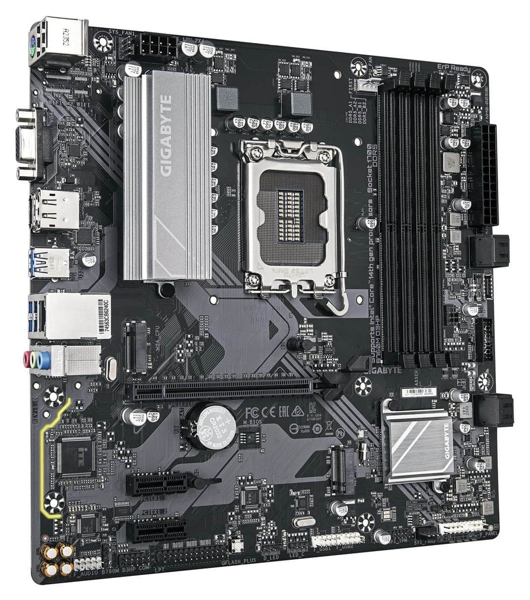 مادربورد Gigabyte Matx 1700p حافظه D5 5600MHz(OC) مدل B760m D3hp مادربورد Gigabyte Matx 1700p حافظه D5 5600MHz(OC) مدل B760m D3hp
