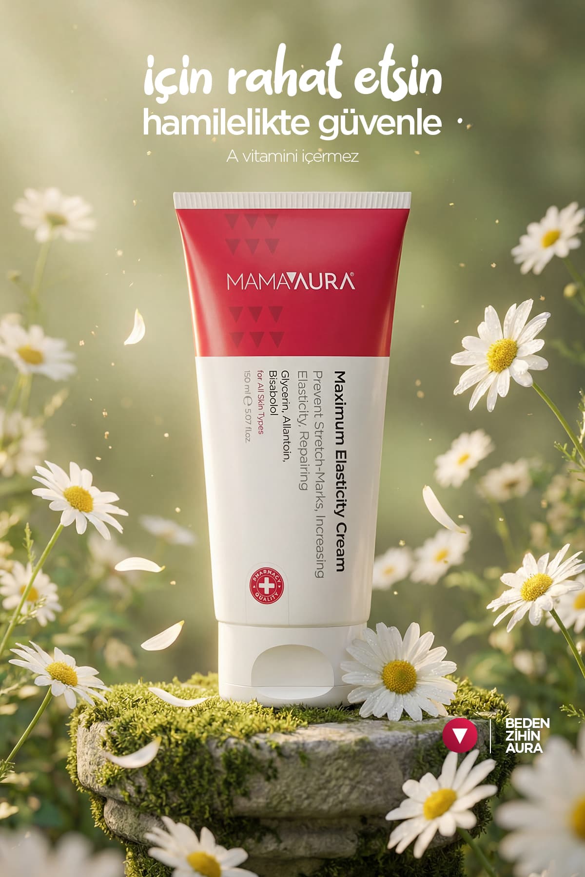 کرم ضد ترک مخصوص بانوان باردار MAMAAURA با کشسانی حداکثری 150 ml کرم ضد ترک مخصوص بانوان باردار MAMAAURA با کشسانی حداکثری 150 ml
