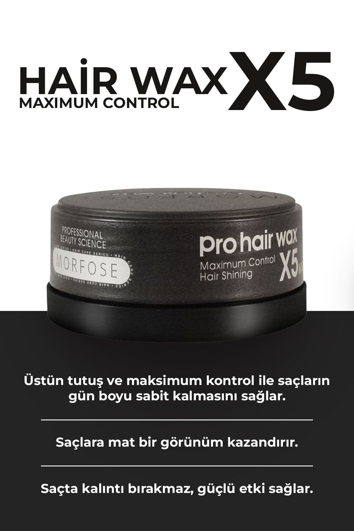 واکس مو Morfose مشکی X5 Pro 150 ml واکس مو Morfose مشکی X5 Pro 150 ml