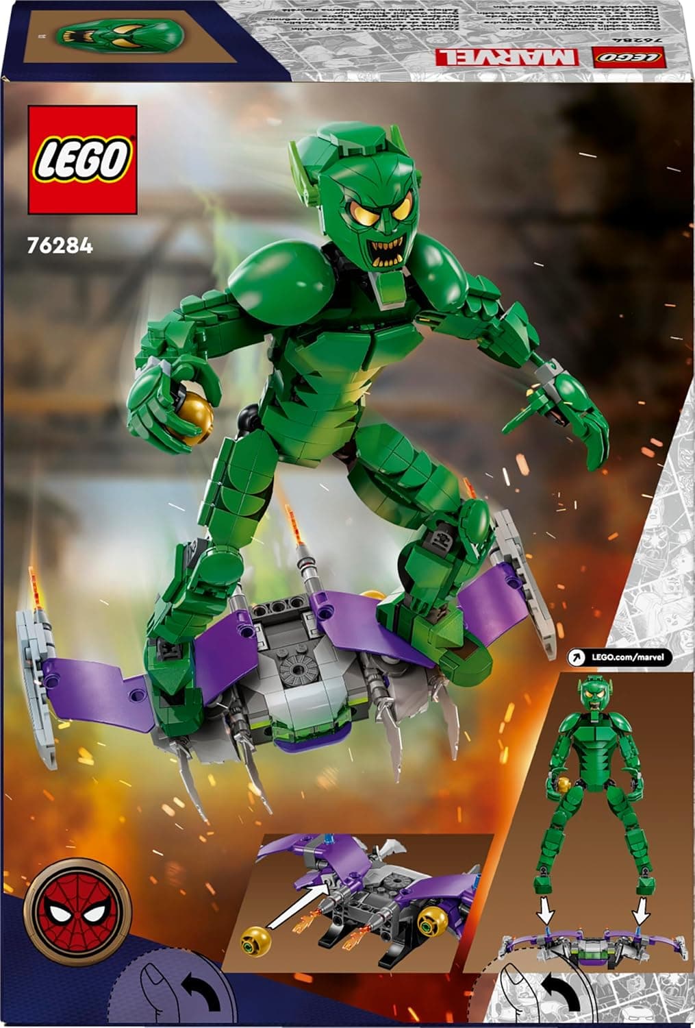 لگو Marvel Green Goblin مدل 76284 با 471 قطعه لگو Marvel Green Goblin مدل 76284 با 471 قطعه