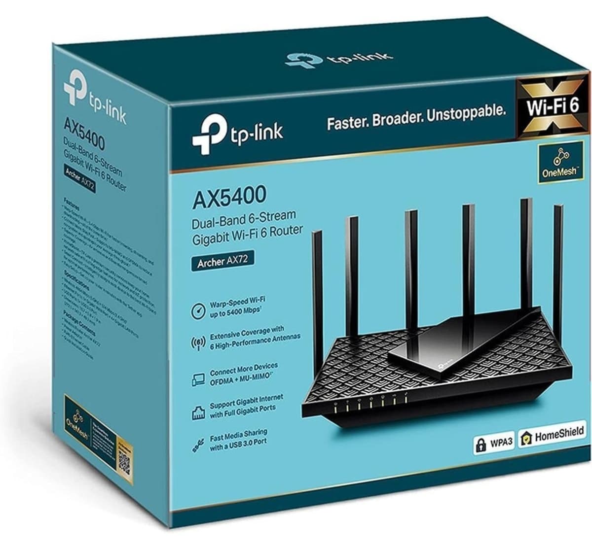 روتر دوباند Wi-Fi 6 Tp-Link AX5400 Mbps مدل Archer AX73 روتر دوباند Wi-Fi 6 Tp-Link AX5400 Mbps مدل Archer AX73