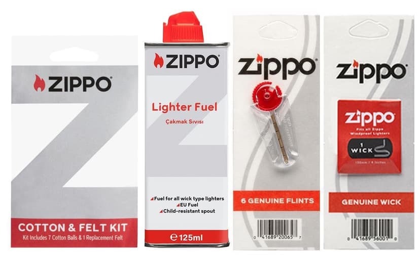ست یدکی فندک Zippo بنزین سنگ فتیله پنبه نمد مدل 3141-4 ست یدکی فندک Zippo بنزین سنگ فتیله پنبه نمد مدل 3141-4