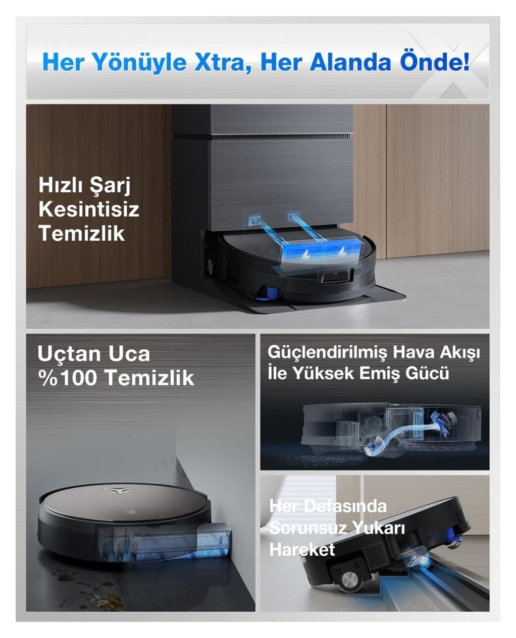 ربات جاروبرقی و زمینشوی Ecovacs مدل X11 Pro Omni مکش 19500 Pa ربات جاروبرقی و زمینشوی Ecovacs مدل X11 Pro Omni مکش 19500 Pa