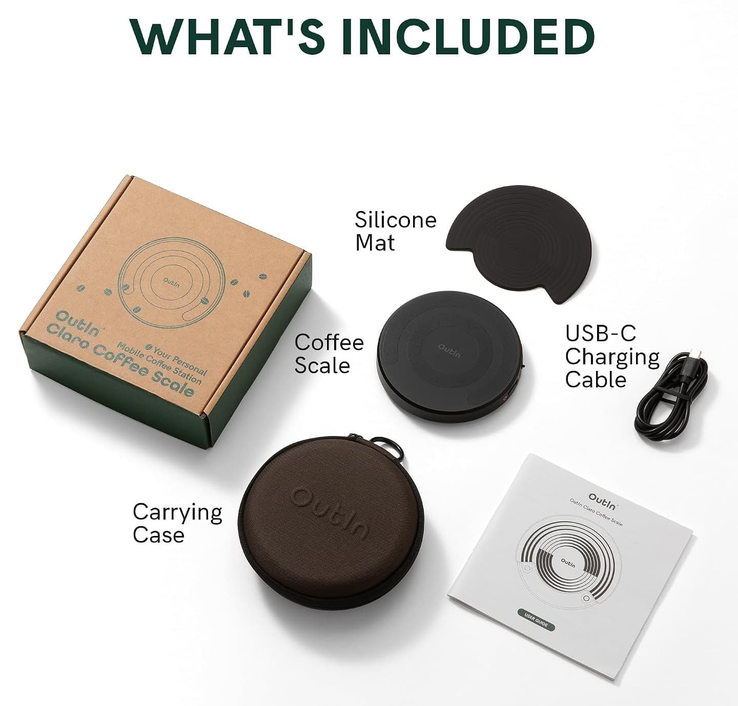 ترازو قهوه قابل حمل Outin مدل Claro با تایمر و کیف محافظ 2kg/0.1g ترازو قهوه قابل حمل Outin مدل Claro با تایمر و کیف محافظ 2kg/0.1g
