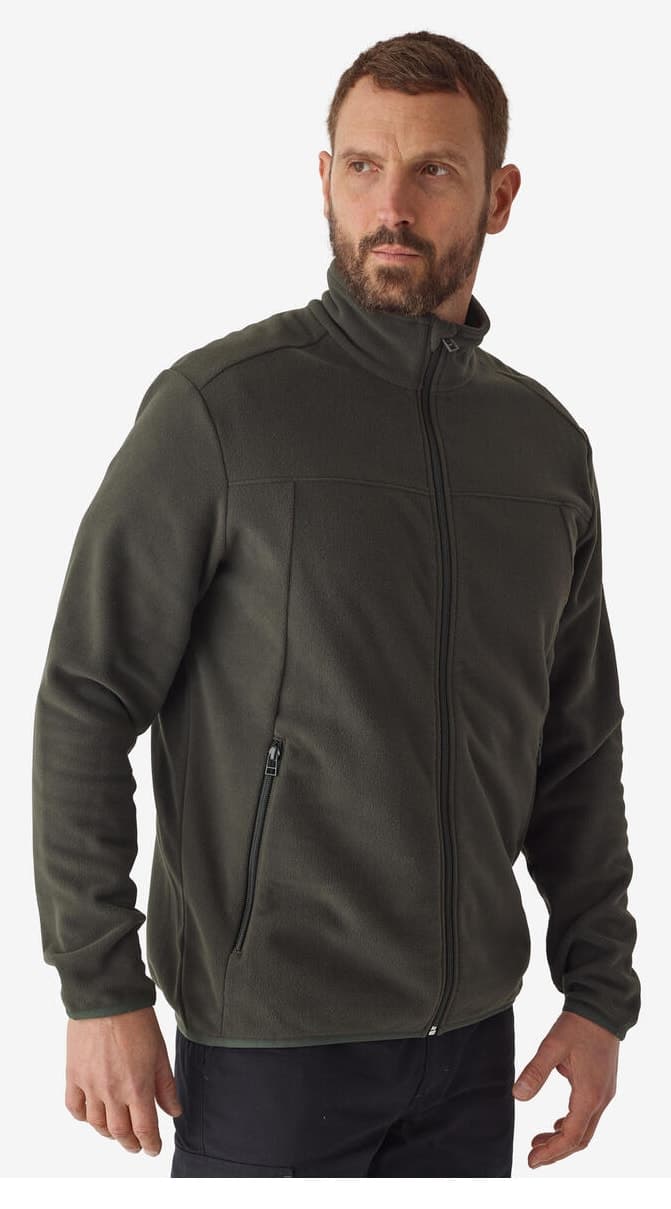ژاکت پشمی مردانه Decathlon Solognac سبز بیصدا برای شکار و طبیعتگردی مدل 100 ژاکت پشمی مردانه Decathlon Solognac سبز بیصدا برای شکار و طبیعتگردی مدل 100