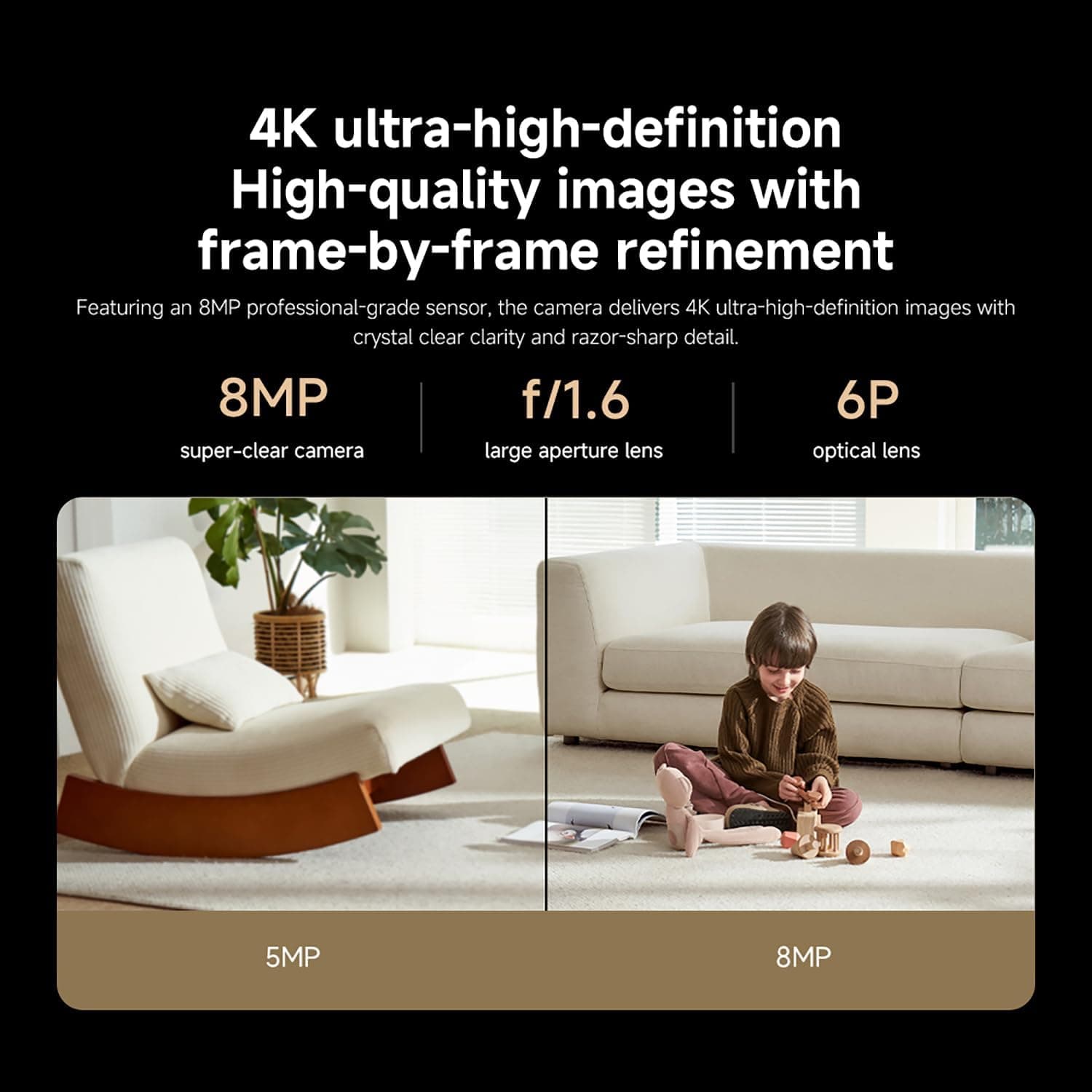 دوربین امنیتی داخلی Xiaomi چرخشی 4K 8MP با WiFi مدل C701 دوربین امنیتی داخلی Xiaomi چرخشی 4K 8MP با WiFi مدل C701