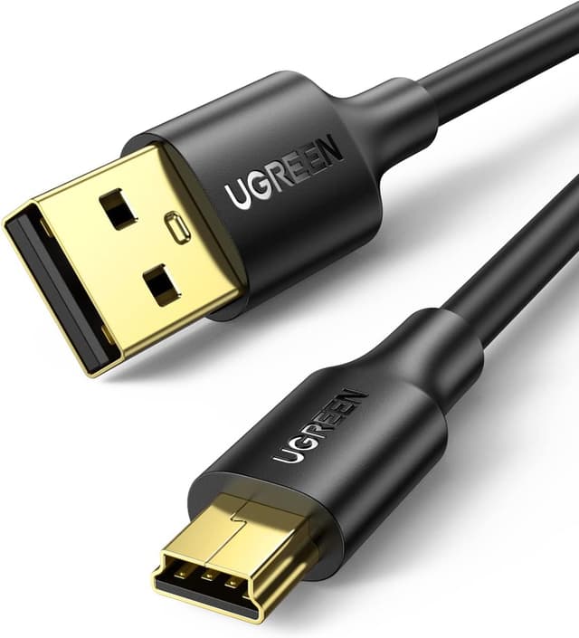 کابل UGREEN از نوع USB 2.0 Type A به Mini B به طول 1M کابل UGREEN از نوع USB 2.0 Type A به Mini B به طول 1M