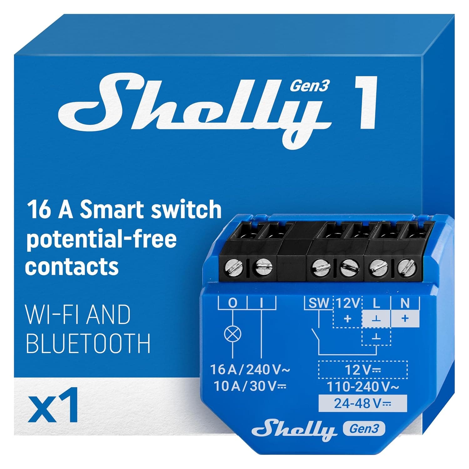 رله کلید هوشمند WLAN Shelly بدون نیاز به هاب مدل 1 Gen3 رله کلید هوشمند WLAN Shelly بدون نیاز به هاب مدل 1 Gen3