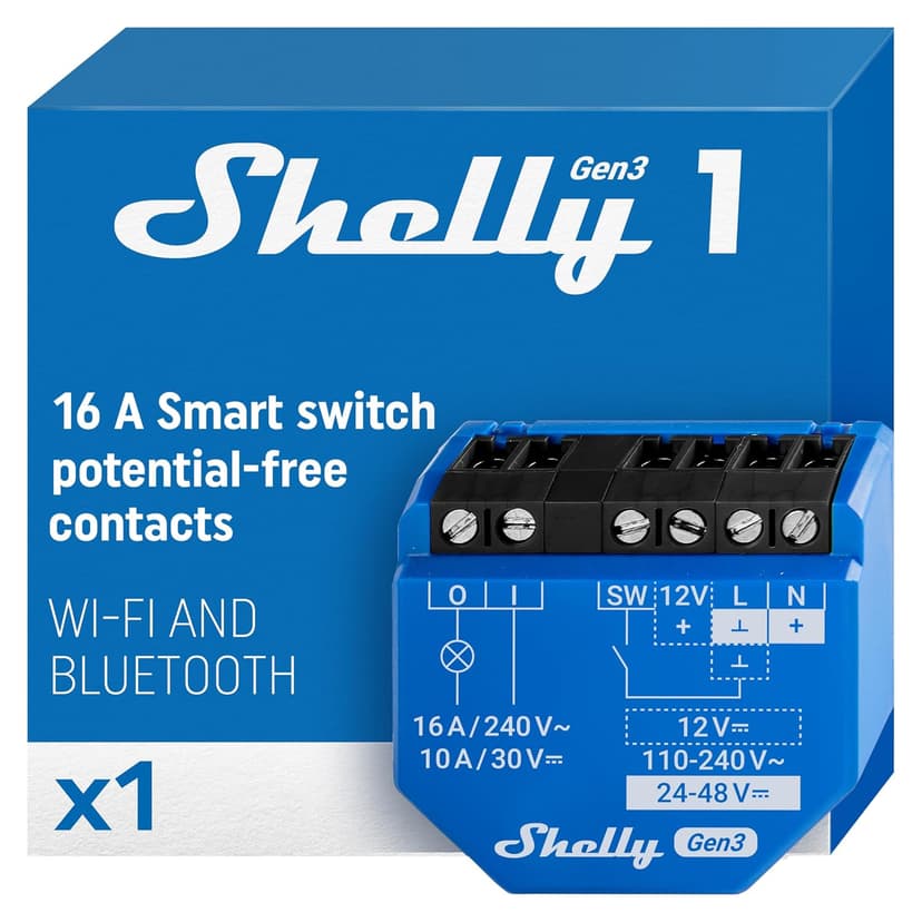 رله کلید هوشمند WLAN Shelly بدون نیاز به هاب مدل 1 Gen3 رله کلید هوشمند WLAN Shelly بدون نیاز به هاب مدل 1 Gen3