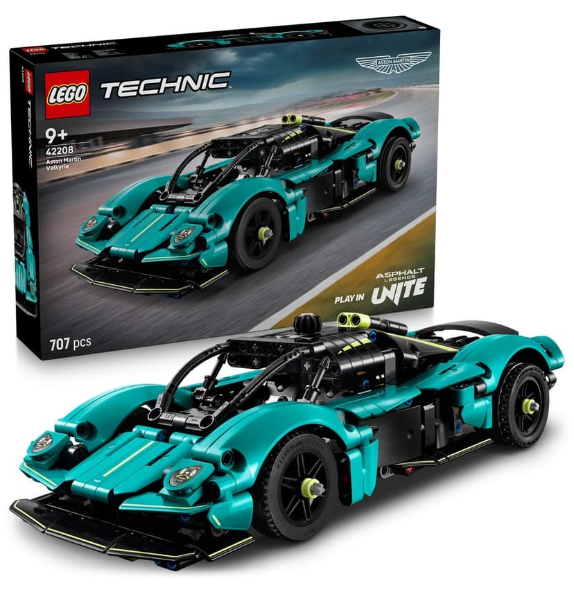 لگو 42208 Technic Aston Martin Valkyrie مناسب 9+ سال، 707 قطعه لگو 42208 Technic Aston Martin Valkyrie مناسب 9+ سال، 707 قطعه
