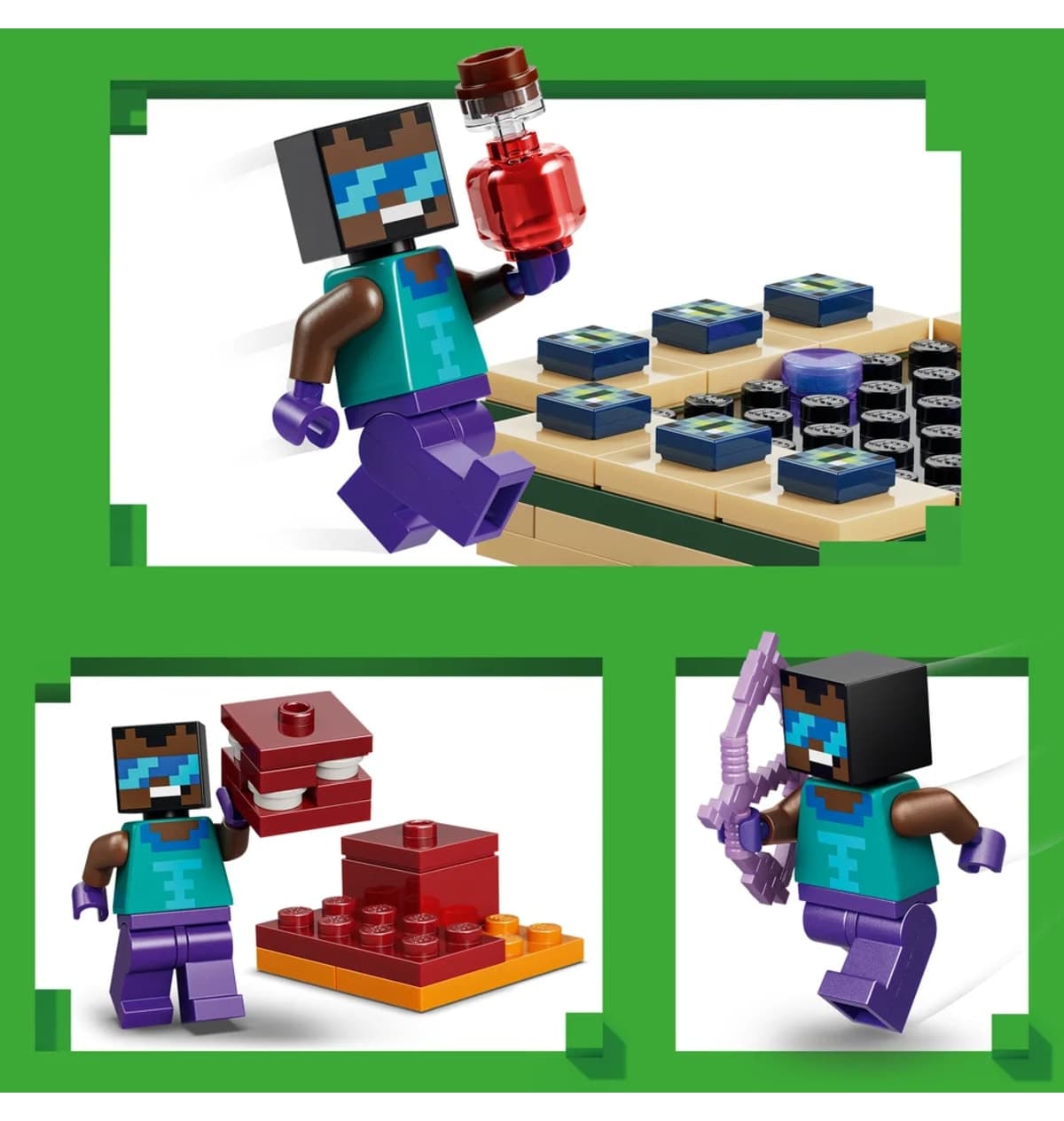 لگو Minecraft با موضوع سفر به Nether و End مدل 21584 لگو Minecraft با موضوع سفر به Nether و End مدل 21584