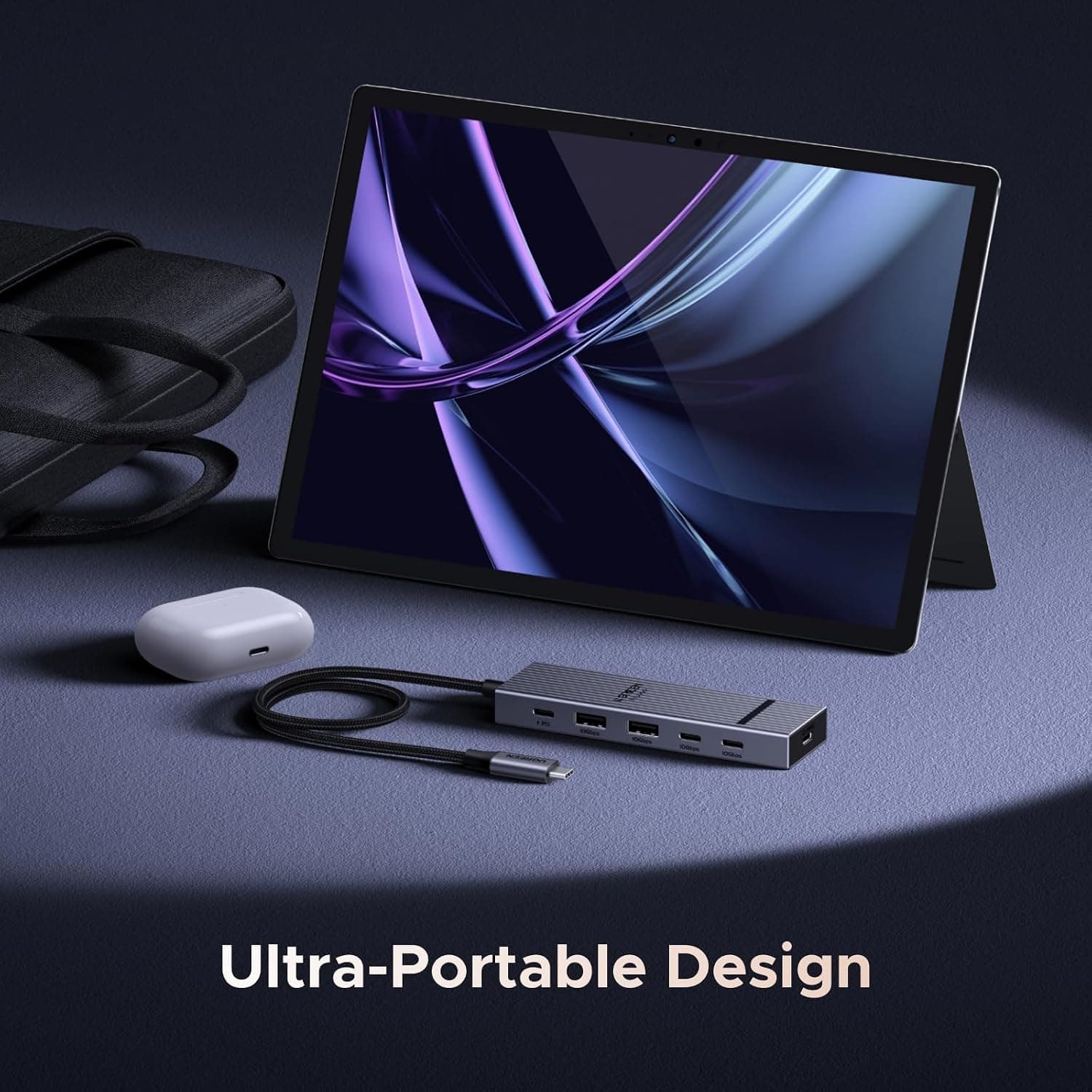 هاب USB C ششکاره UGREEN با تصویر 4K، انتقال داده 10Gbps و شارژ 100W PD هاب USB C ششکاره UGREEN با تصویر 4K، انتقال داده 10Gbps و شارژ 100W PD