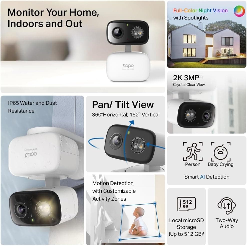 دوربین امنیتی وایفای TP-Link مدل Tapo C216 2K و چرخش ۳۶۰ درجه دوربین امنیتی وایفای TP-Link مدل Tapo C216 2K و چرخش ۳۶۰ درجه