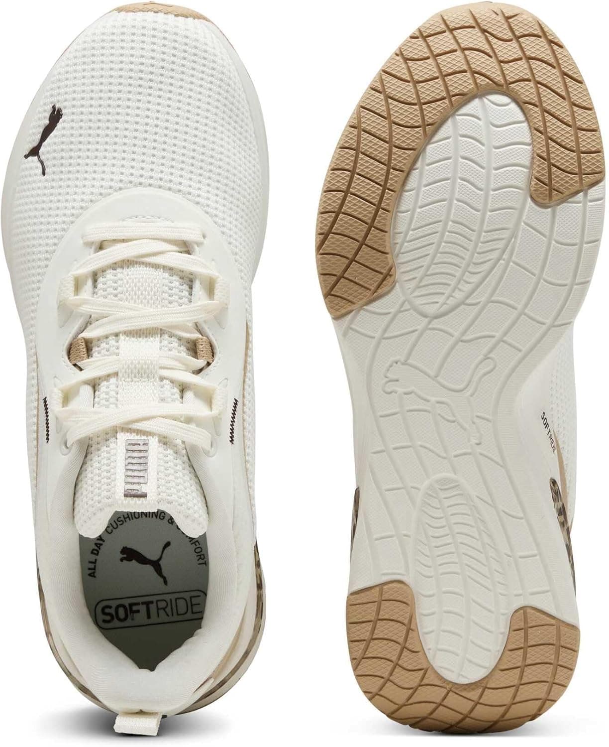 کفش دویدن زنانه PUMA Softride Charm Animal Wns سفید گرم و قهوهای شکلاتی 38 کفش دویدن زنانه PUMA Softride Charm Animal Wns سفید گرم و قهوهای شکلاتی 38