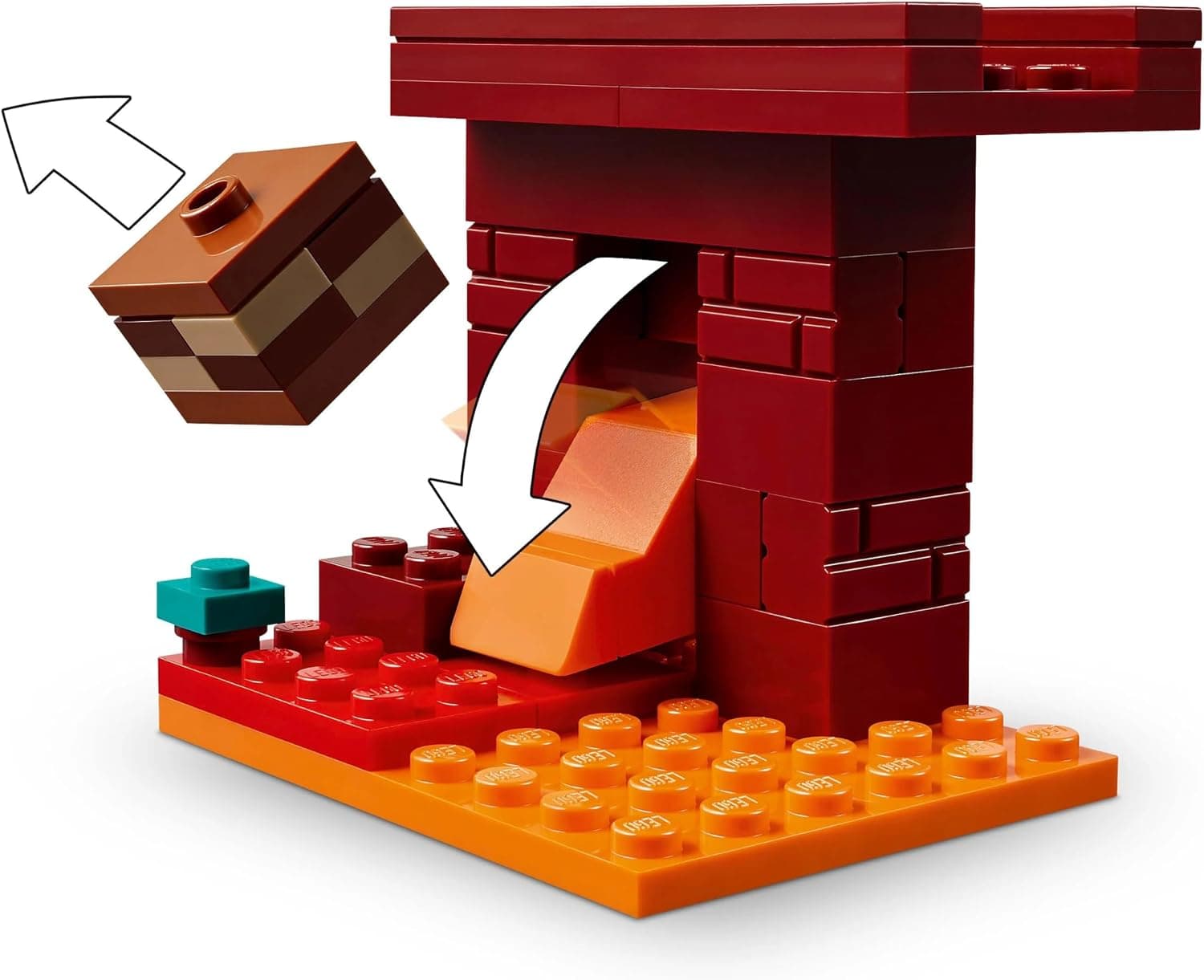 لگو Minecraft The Nether Lava Battle مدل 21266 لگو Minecraft The Nether Lava Battle مدل 21266