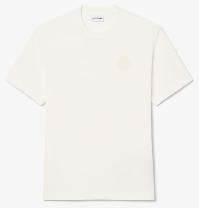 تیشرت مردانه Lacoste فیت کلاسیک یقه گرد کرم تیشرت مردانه Lacoste فیت کلاسیک یقه گرد کرم