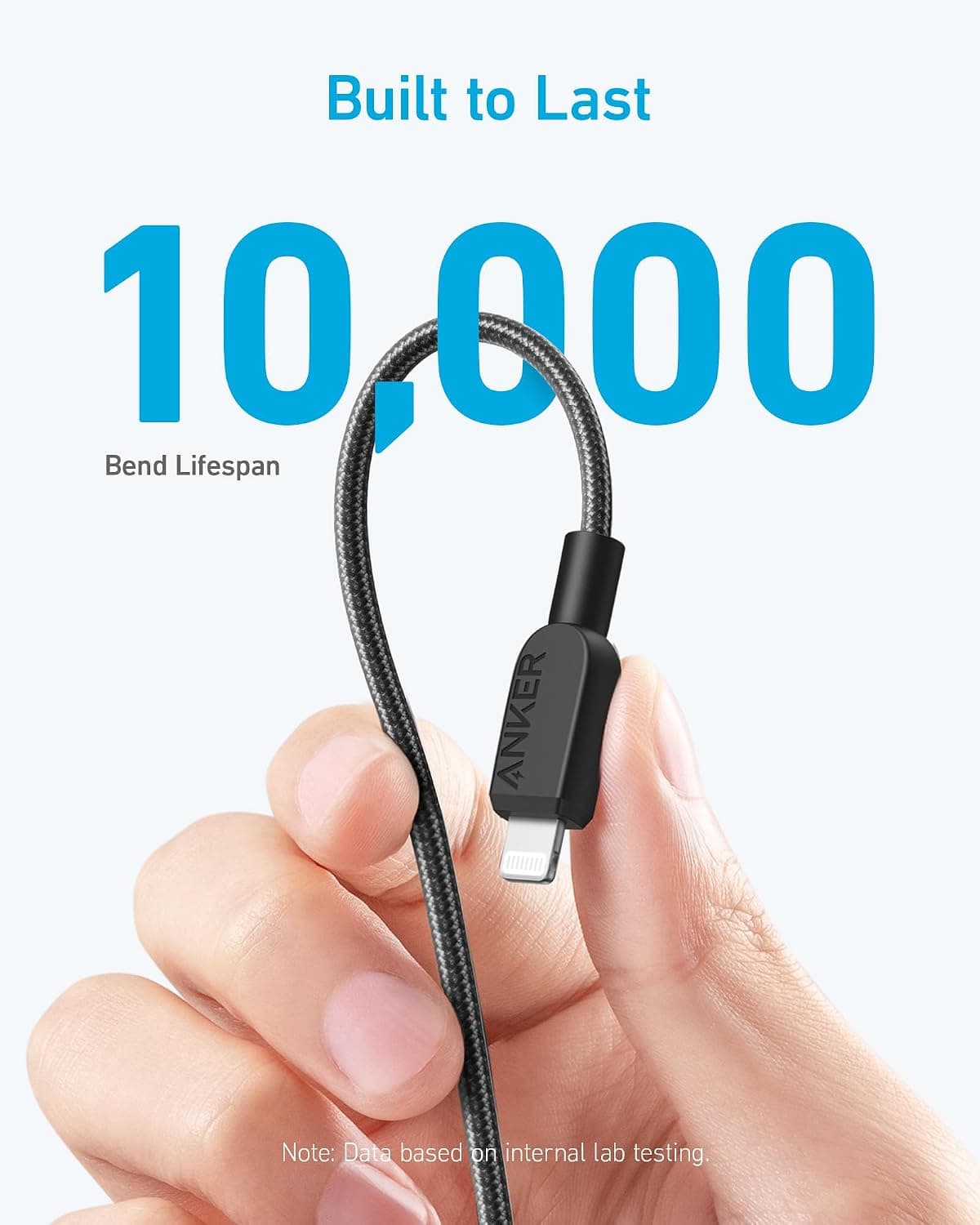 کابل Anker USB-C به Lightning گواهی MFi 2 عددی 1.8m مشکی مدل 310 کابل Anker USB-C به Lightning گواهی MFi 2 عددی 1.8m مشکی مدل 310