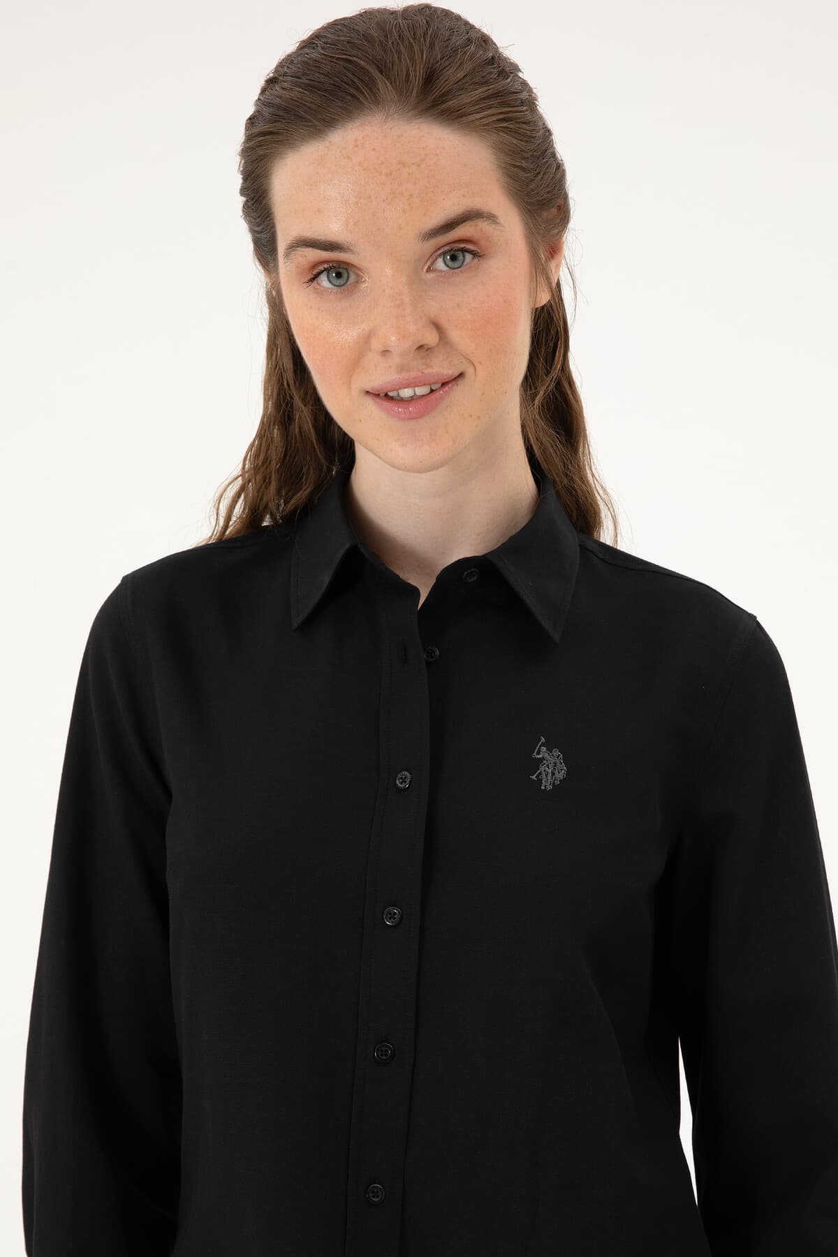 پیراهن زنانه U.S. Polo Assn. مشکی آستین بلند بیسیک مدل 50316711-VR046 پیراهن زنانه U.S. Polo Assn. مشکی آستین بلند بیسیک مدل 50316711-VR046