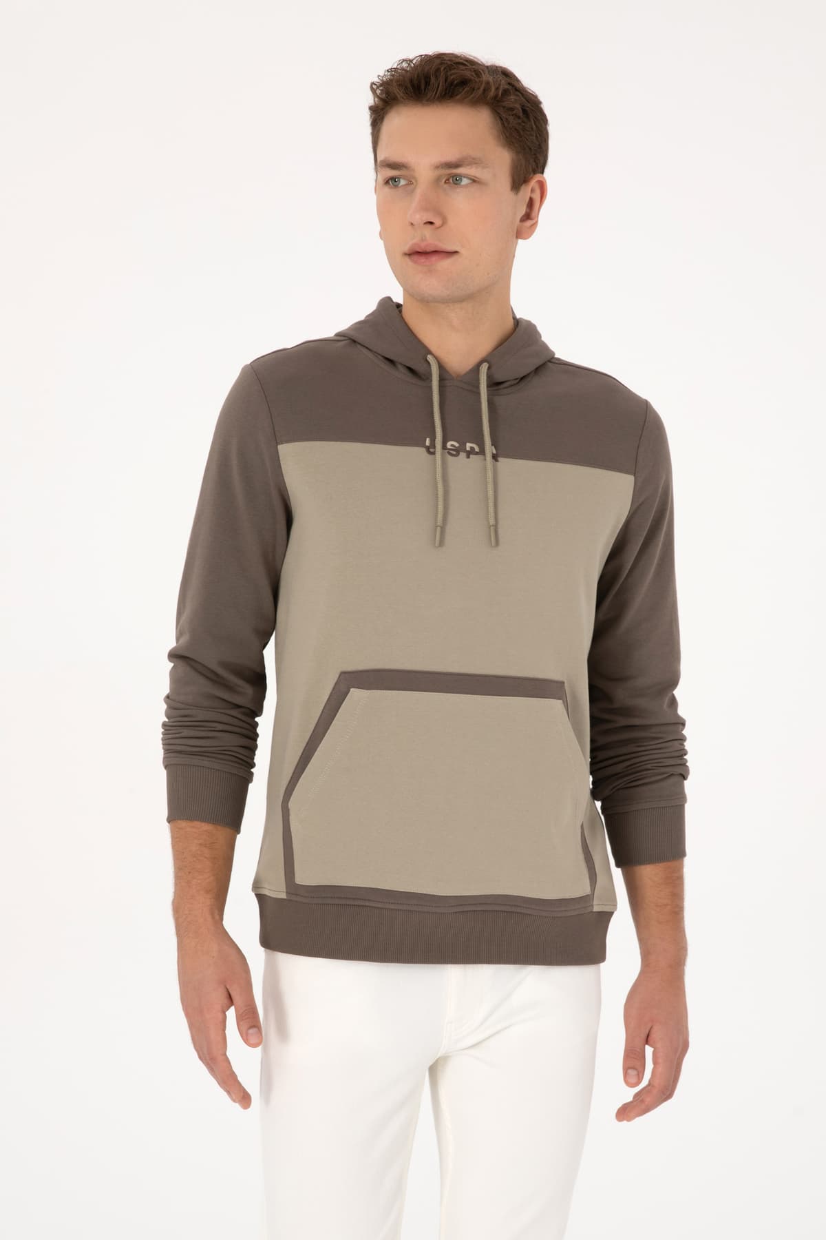 سوئیشرت مردانه U.S. Polo Assn. با کلاه فیت معمولی قهوهای روشن مدل 50315453-VR052 سوئیشرت مردانه U.S. Polo Assn. با کلاه فیت معمولی قهوهای روشن مدل 50315453-VR052