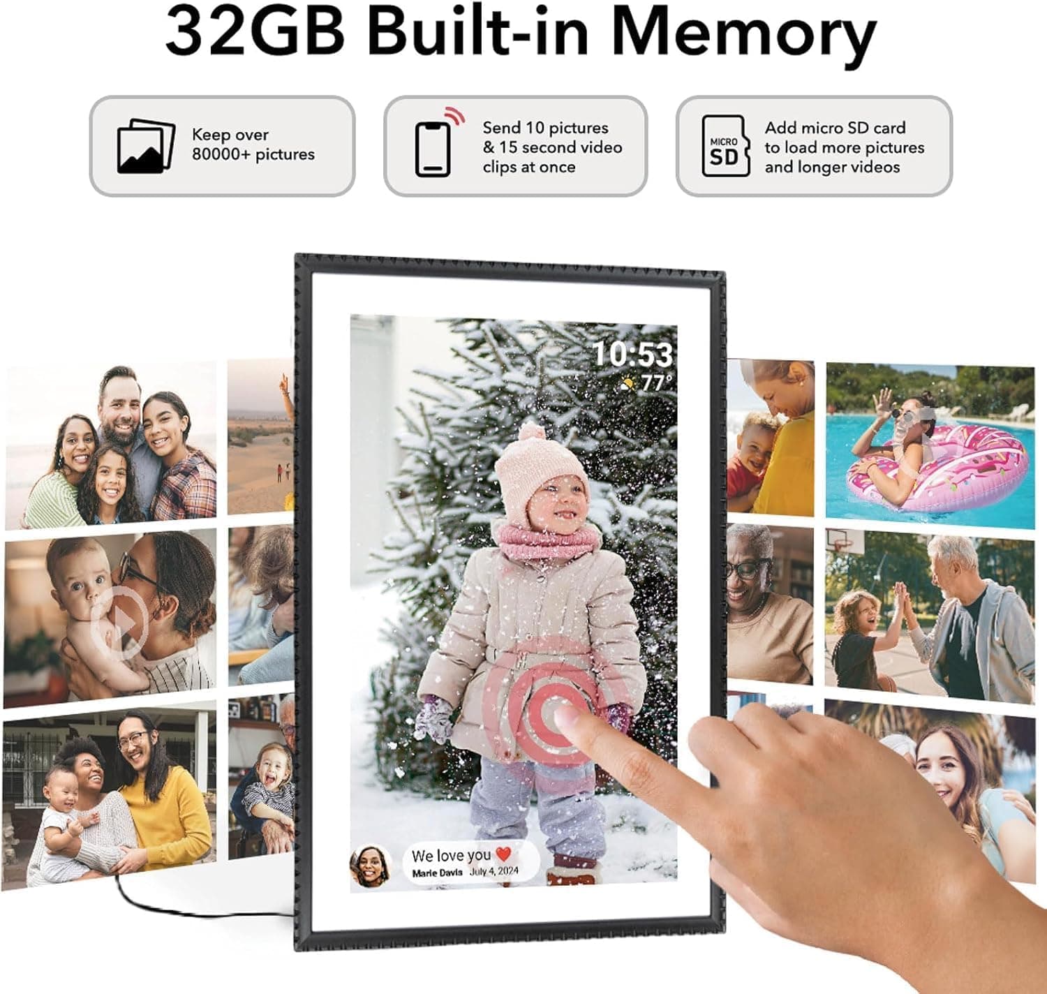 قاب عکس دیجیتال OuuOee وایفای 10.1 اینچ 32GB صفحه لمسی IPS قاب عکس دیجیتال OuuOee وایفای 10.1 اینچ 32GB صفحه لمسی IPS