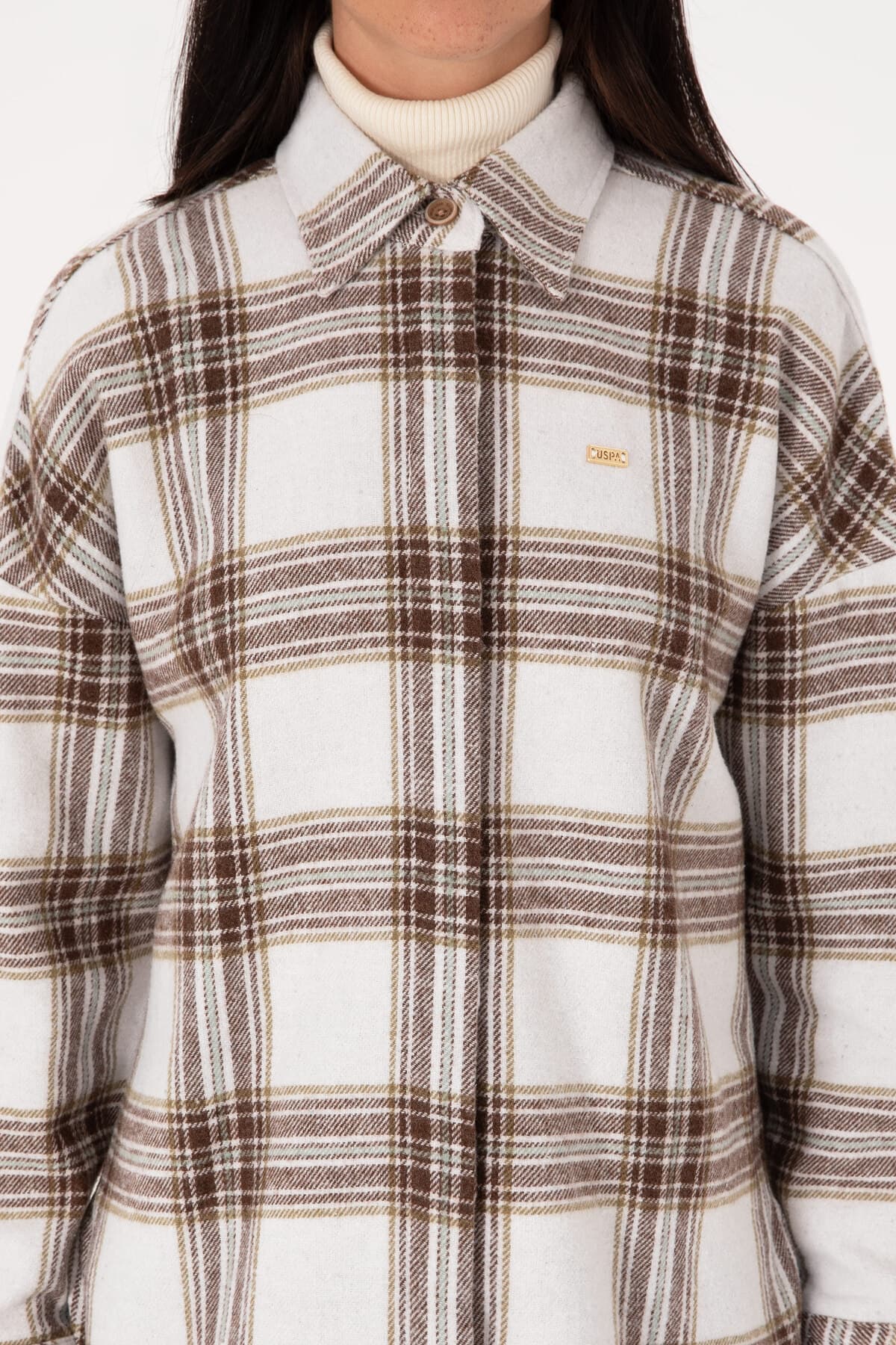 پیراهن زنانه U.S. Polo Assn. کرم چوبری آستین بلند مدل 50316698-VR027 پیراهن زنانه U.S. Polo Assn. کرم چوبری آستین بلند مدل 50316698-VR027