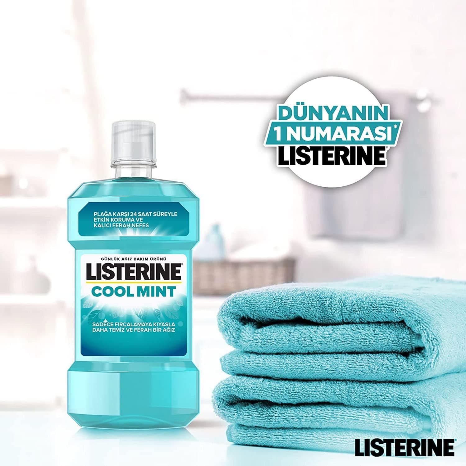 دهانشویه Listerine Cool Mint 500 ml + 250 ml دهانشویه Listerine Cool Mint 500 ml + 250 ml