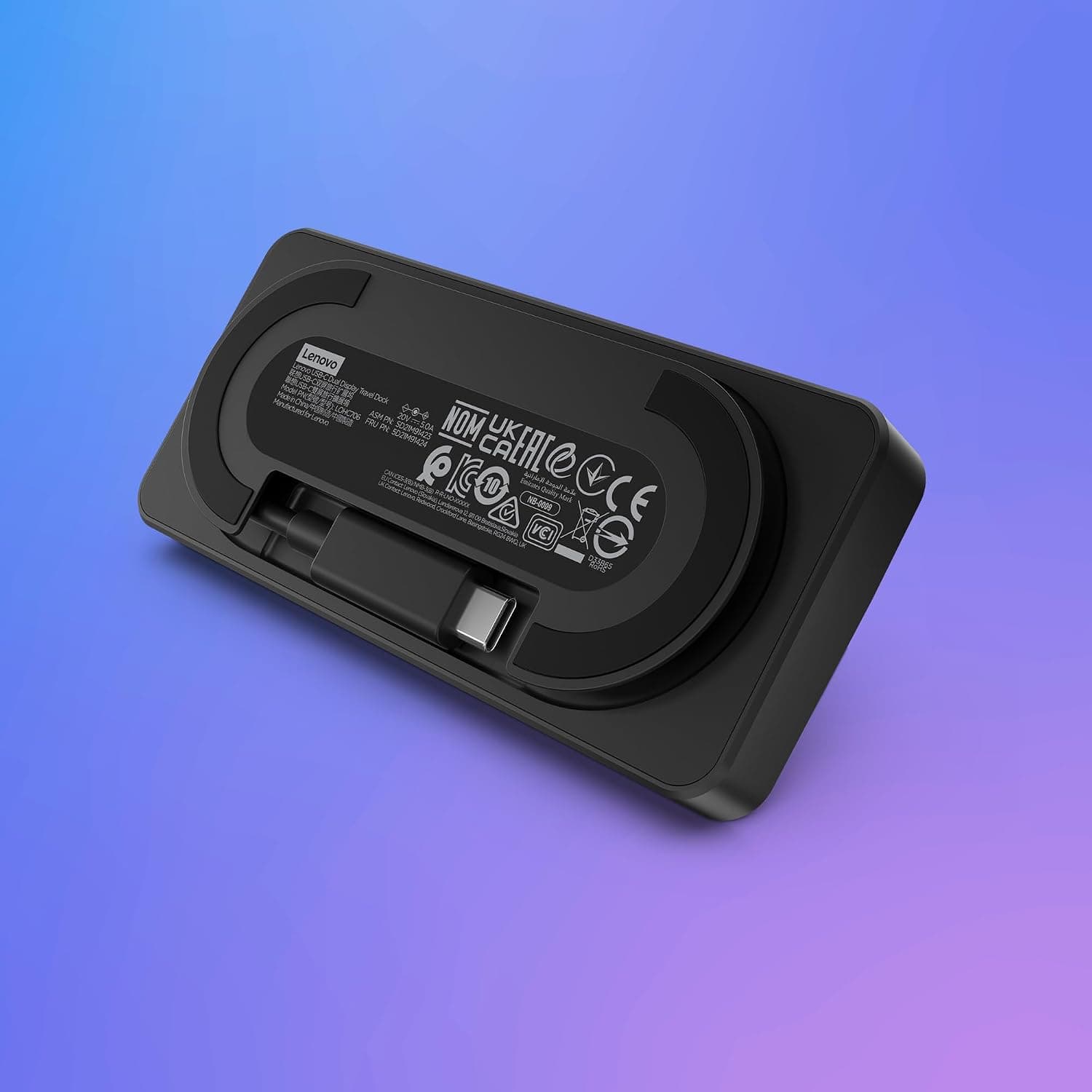 داک استیشن Lenovo فشرده سفری USB-C با 2x 4K و ۷ پورت مشکی داک استیشن Lenovo فشرده سفری USB-C با 2x 4K و ۷ پورت مشکی