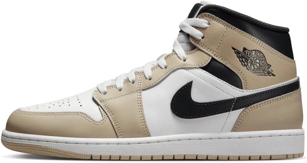 کفش اسپرت ساقدار یونیسکس Nike چرمی سفید قهوهای دودی مدل Air Jordan 1 MID SE کفش اسپرت ساقدار یونیسکس Nike چرمی سفید قهوهای دودی مدل Air Jordan 1 MID SE